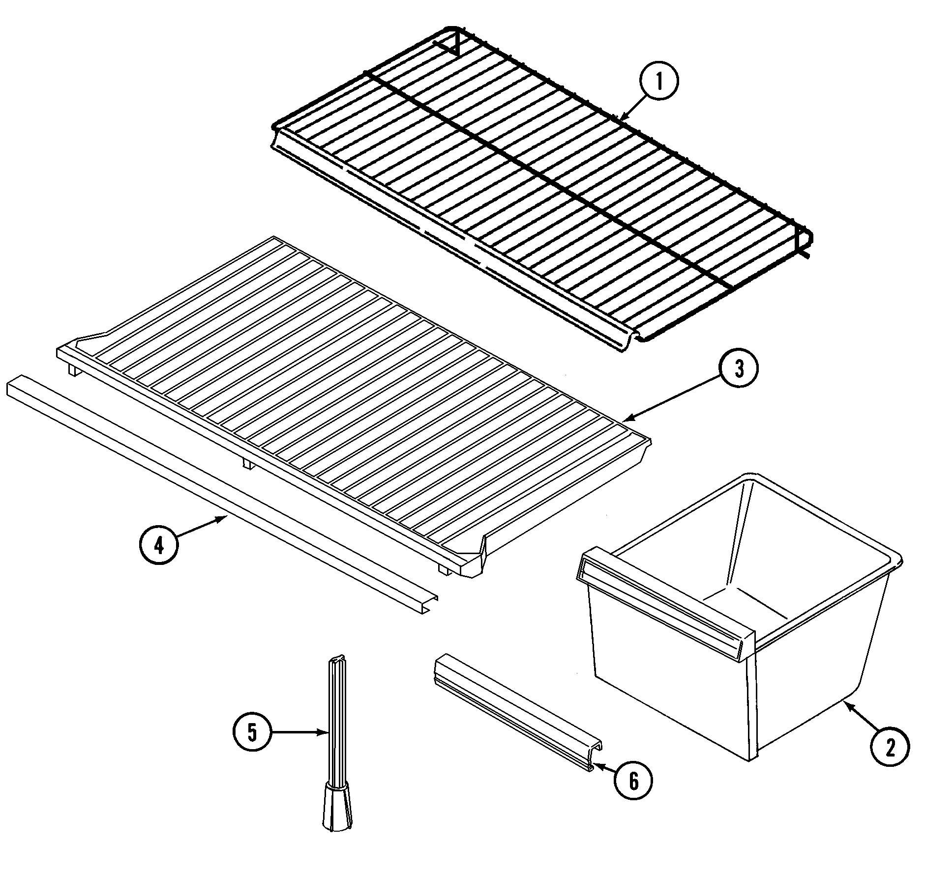 Crosley CT15Y5A shelves & accessories diagram