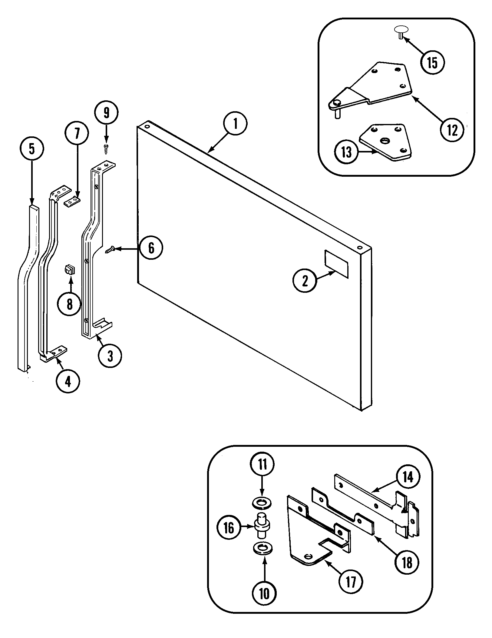 Jenn-Air JT15Y6A freezer outer door diagram