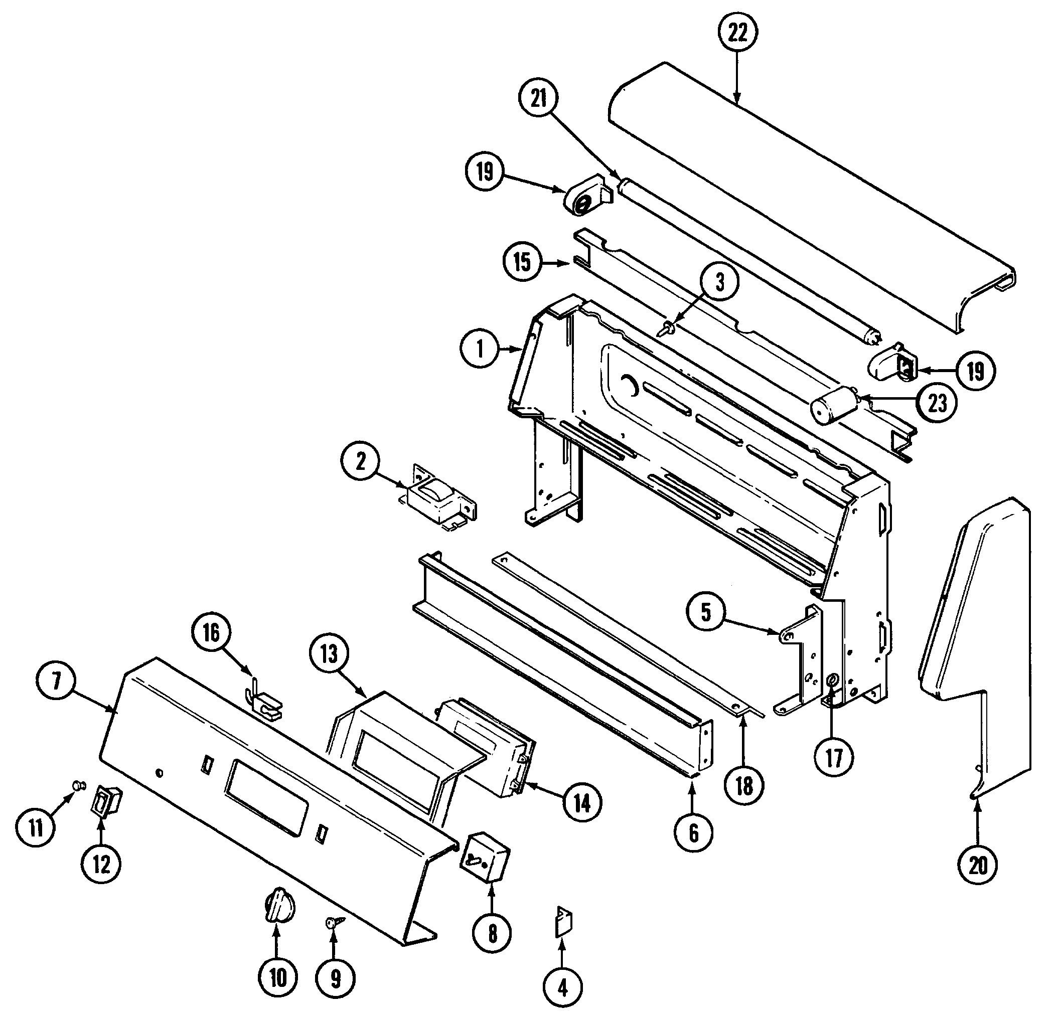 Maytag CRE7900ADE control panel diagram