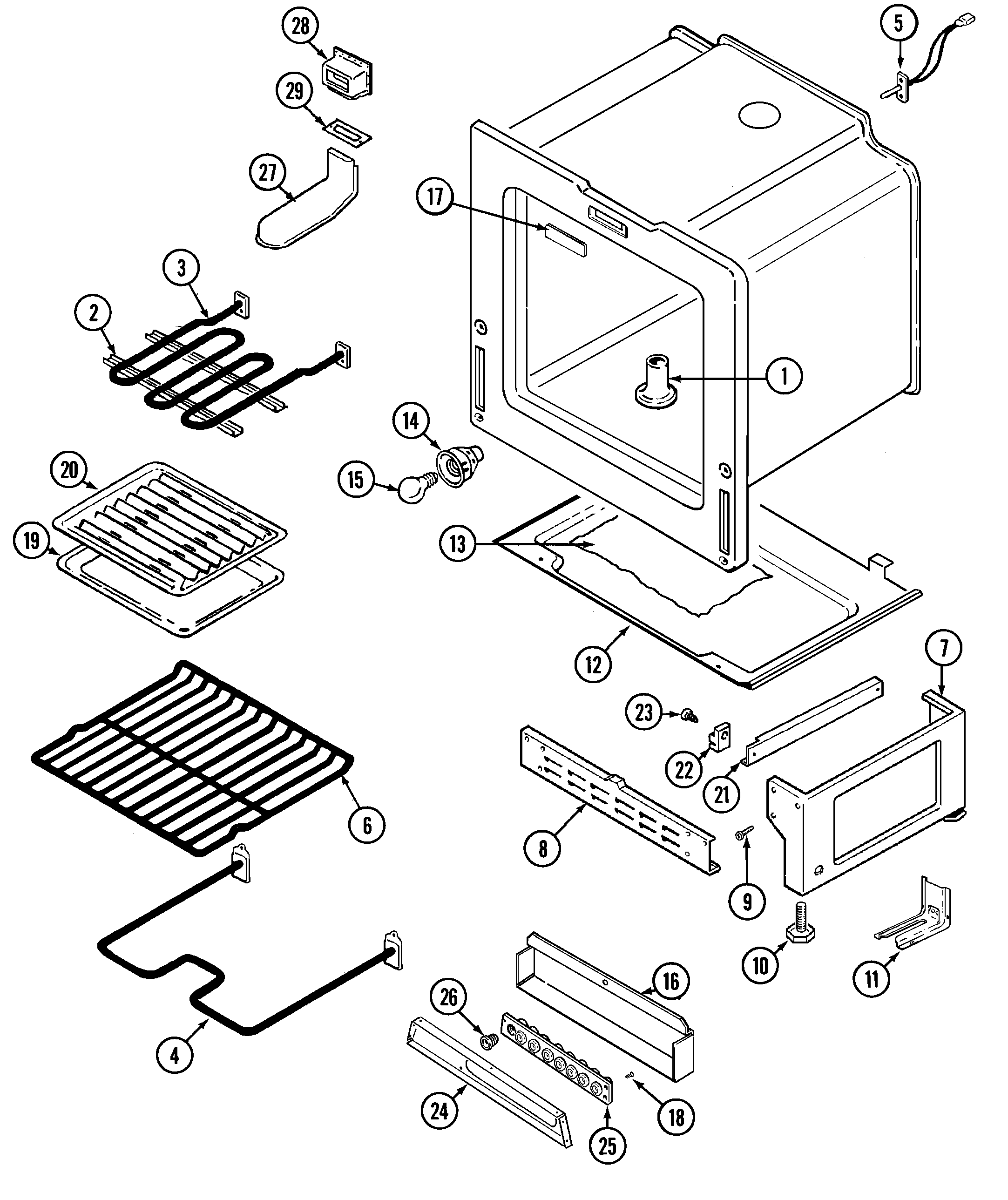 Maytag CRE7900ADE oven/base diagram