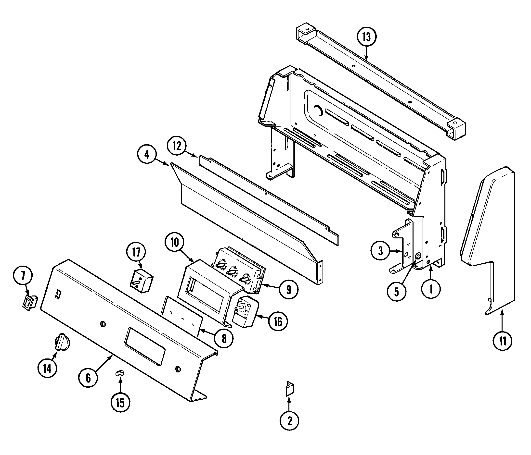 Maytag CRG9300CAL control panel diagram
