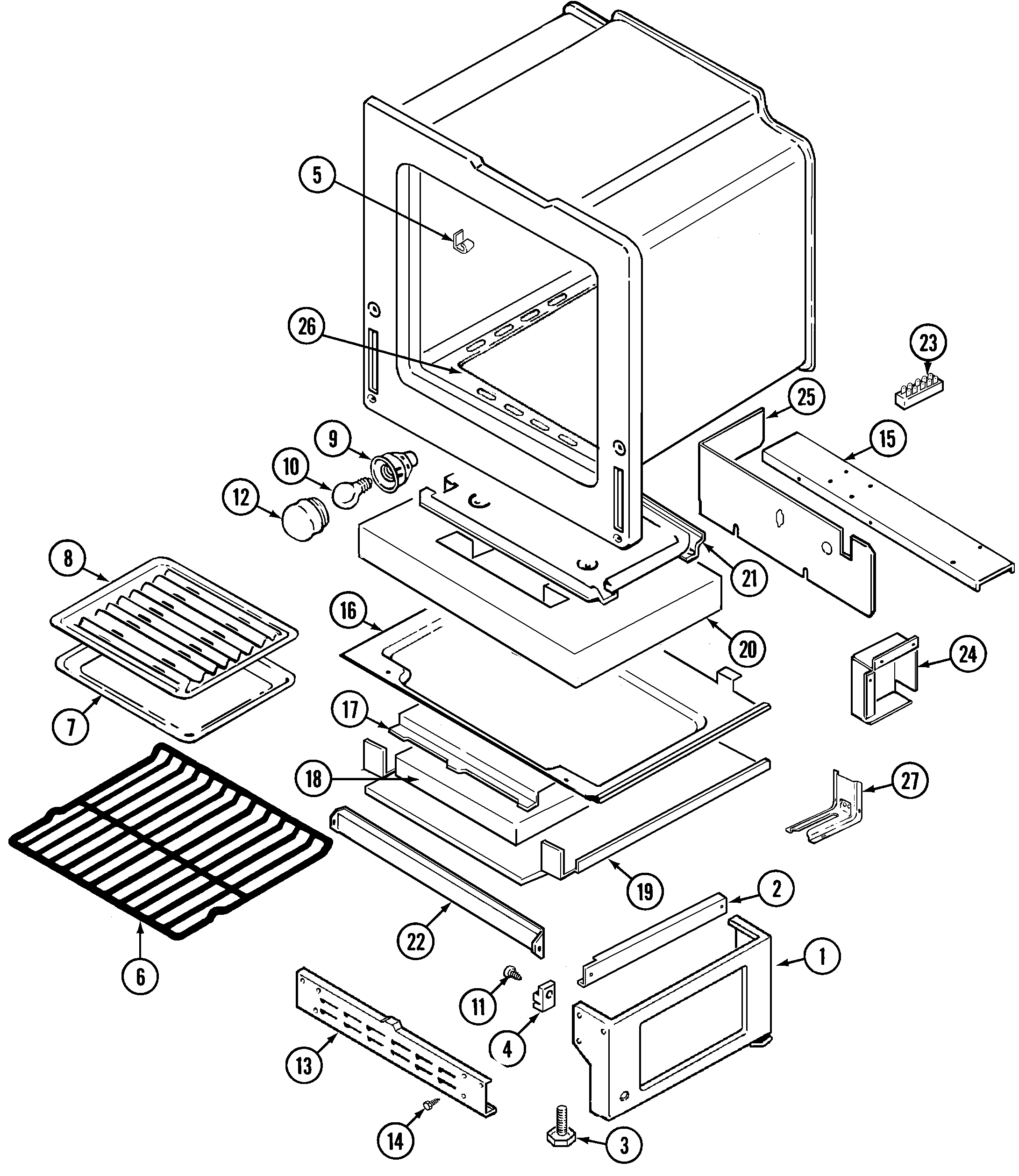Maytag CRG9300CAL oven/base diagram