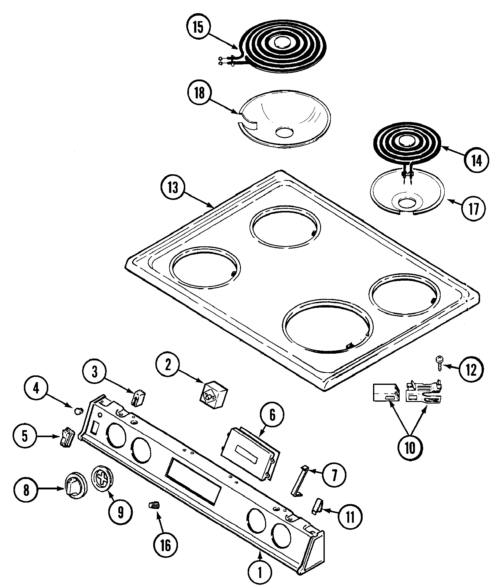 Norge L6892VVV top assembly diagram