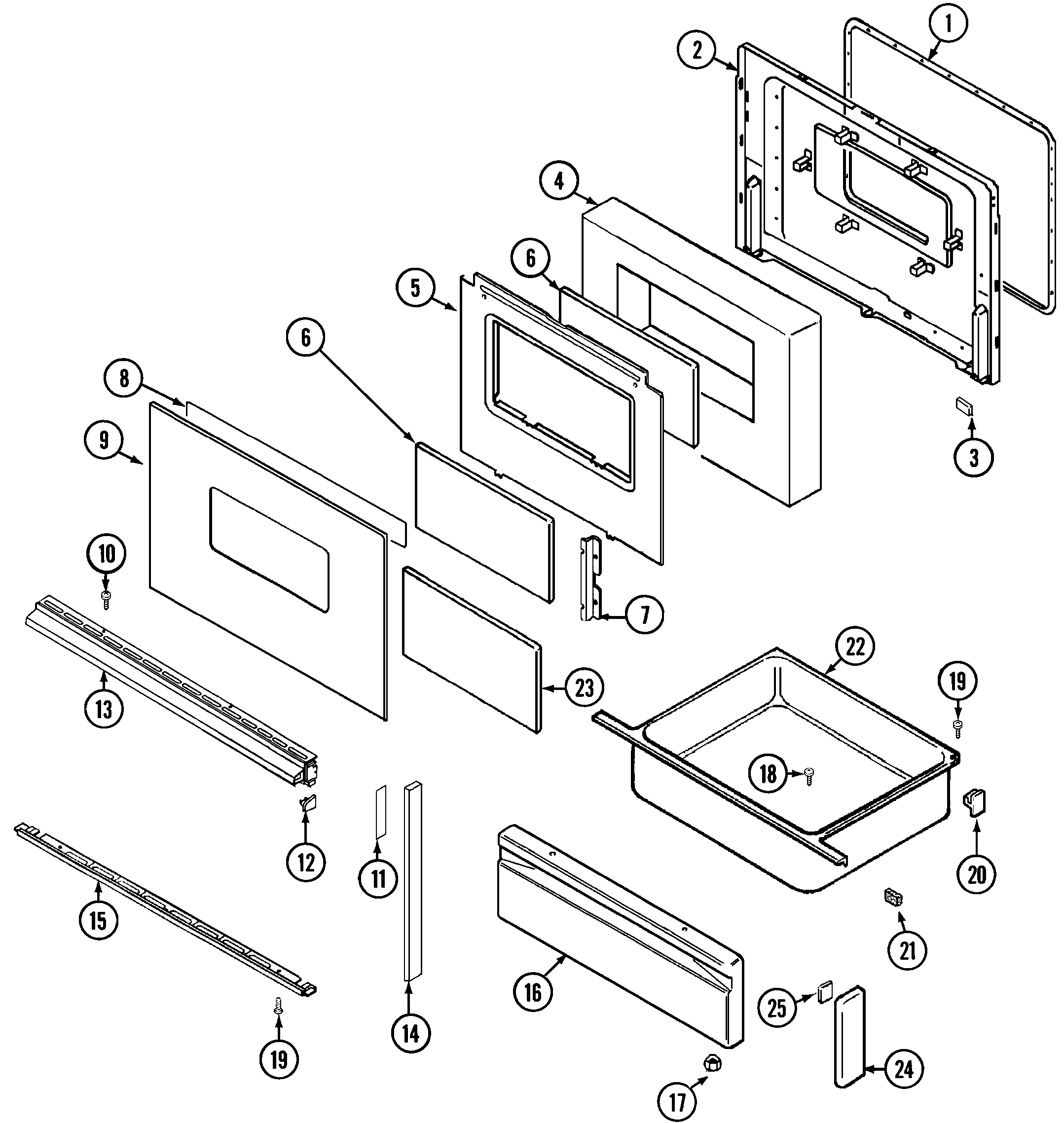 Norge L6892VVV door/drawer diagram