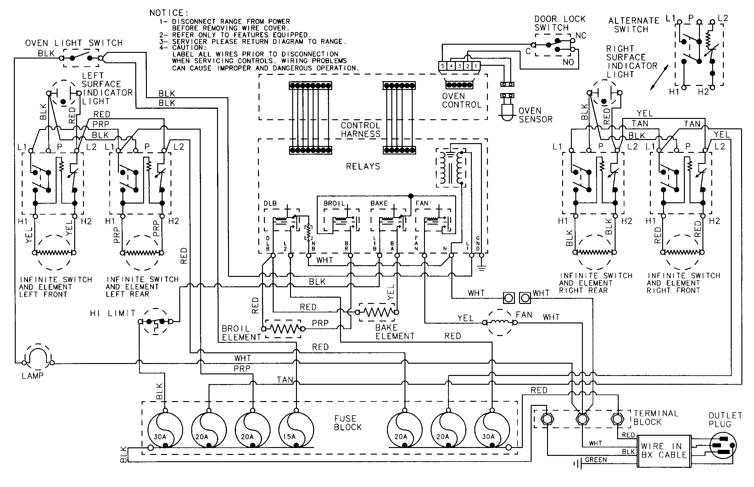 Norge L6892VVV wiring information diagram