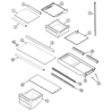 Crosley CT19A6FW shelves & accessories diagram