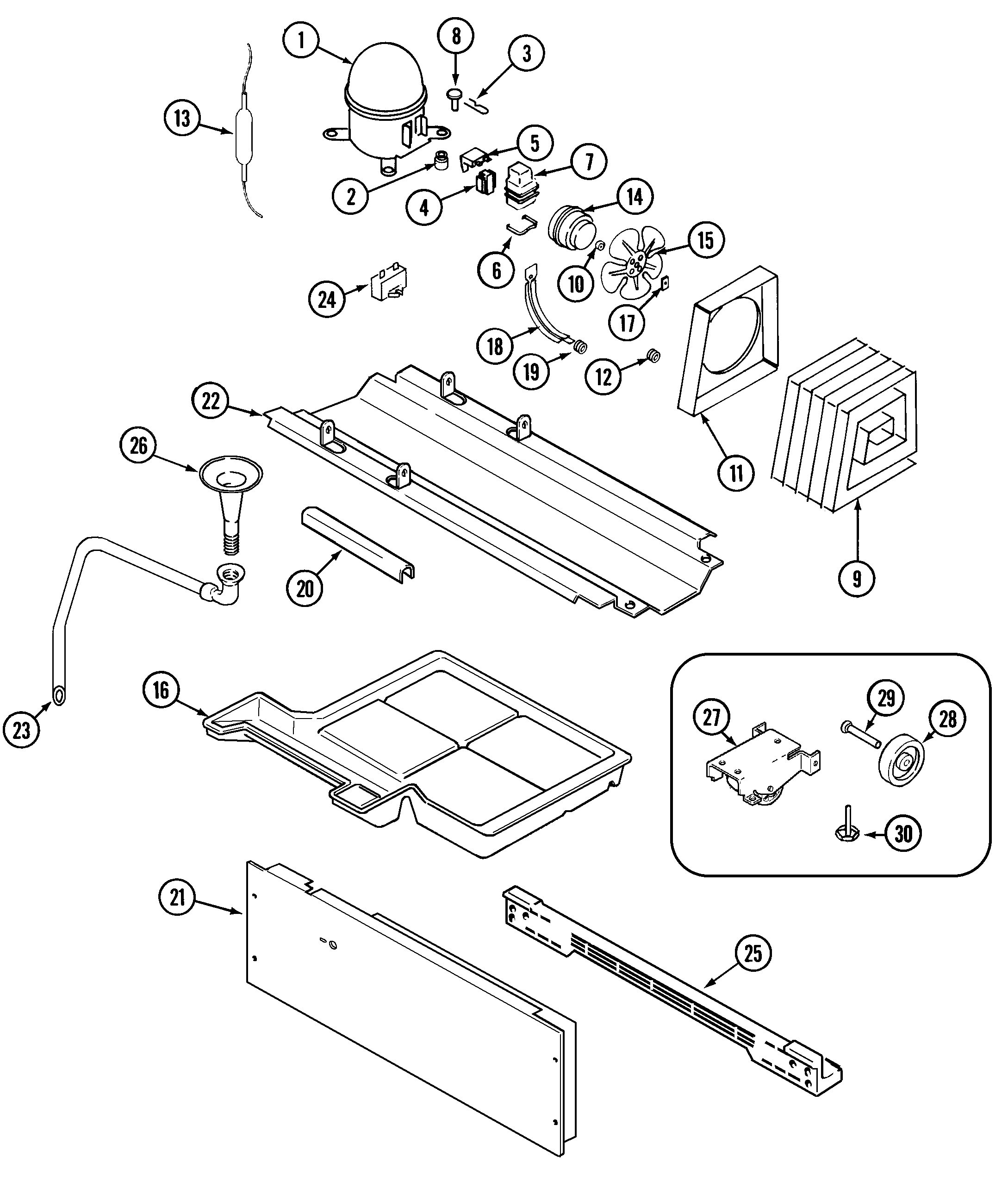 Crosley CS21A2A compressor diagram