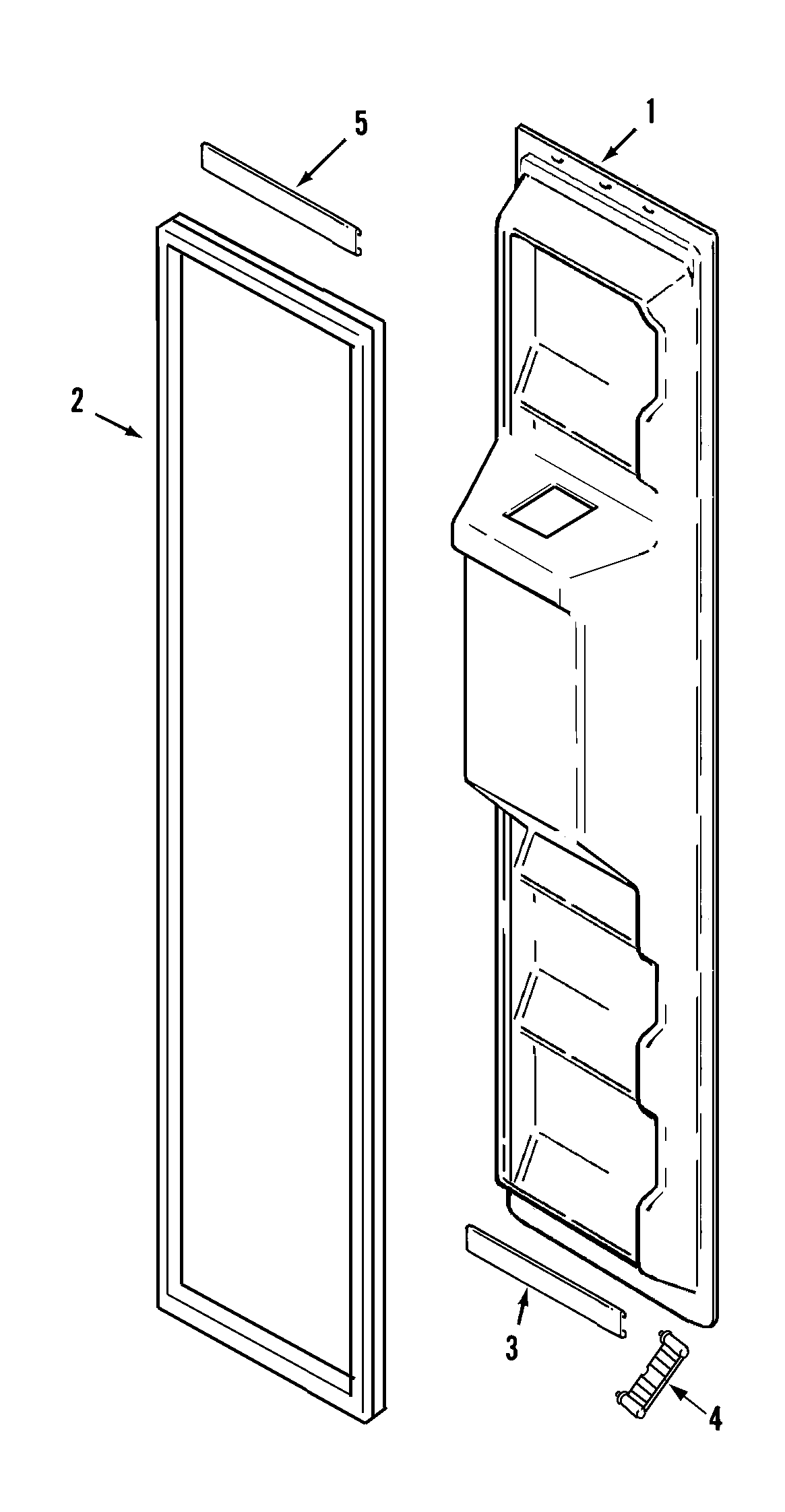 Crosley CS21A5DW freezer inner door diagram