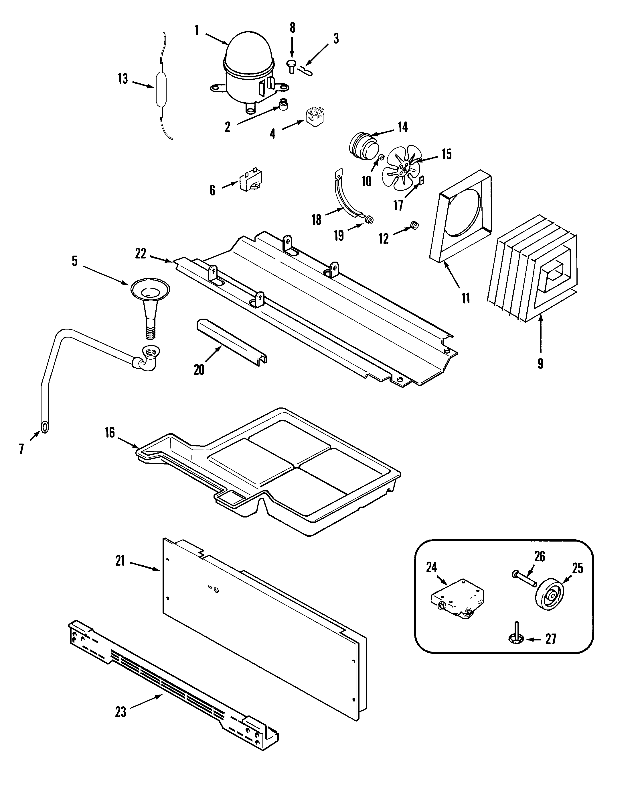 Jenn-Air JCD2389DEB compressor (jcd2389deb/q/s/w) diagram