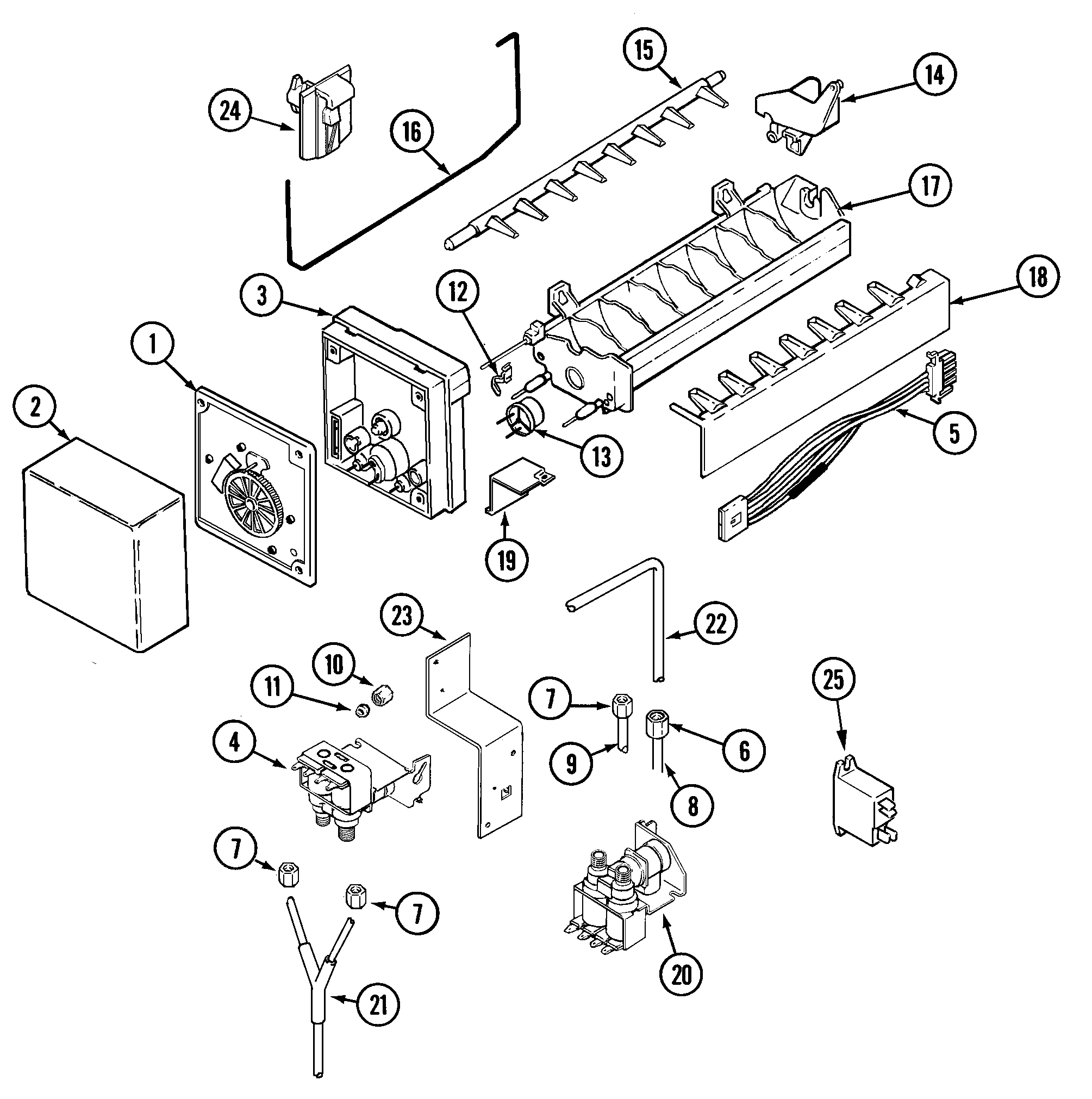 Jenn-Air JCD2389DES ice maker (jcd2389deb/q/s/w) diagram