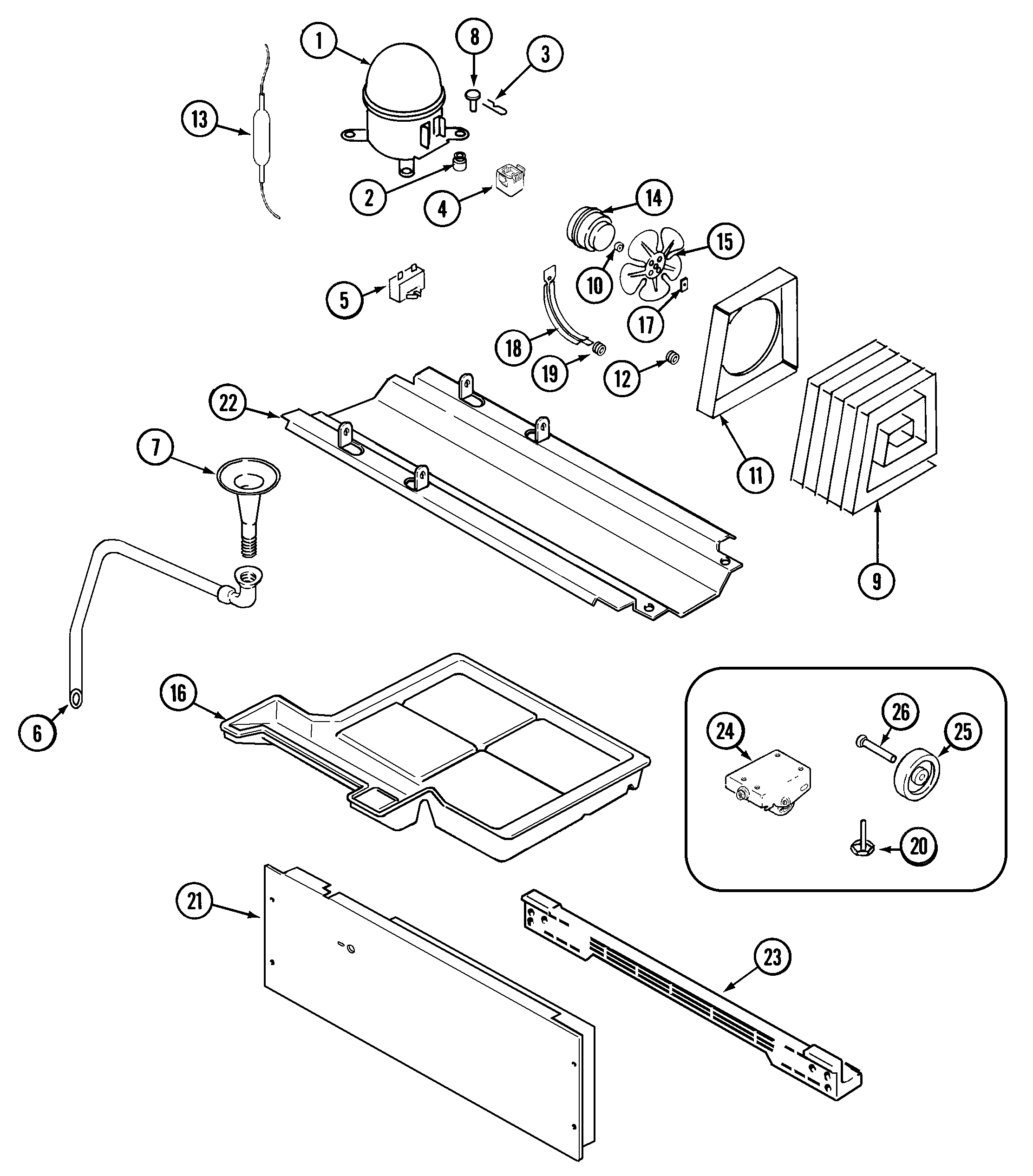 Jenn-Air JSD2488DEW compressor diagram