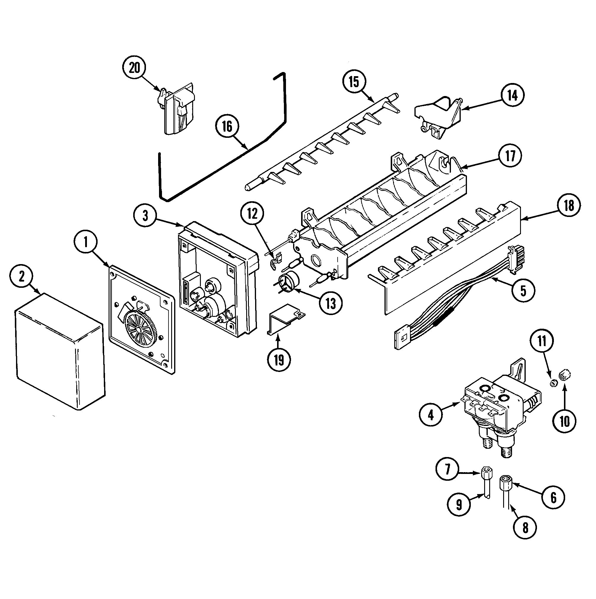 Maytag PSD2750GRW ice maker diagram