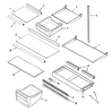 Maytag PTB1949GRW shelves & accessories diagram