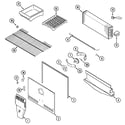Maytag MTB1950GRQ freezer compartment diagram