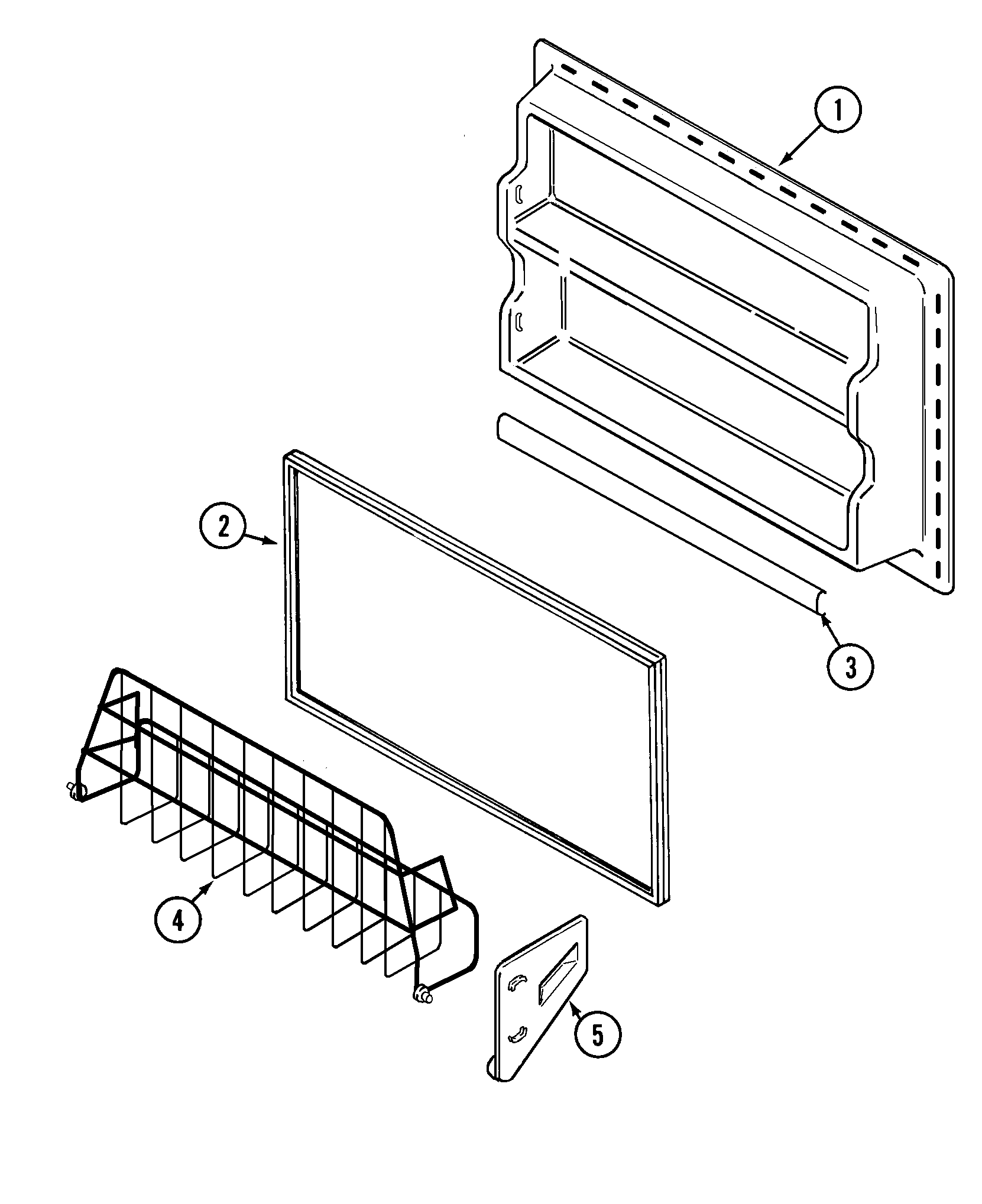Crosley CT19F6FQ freezer inner door diagram
