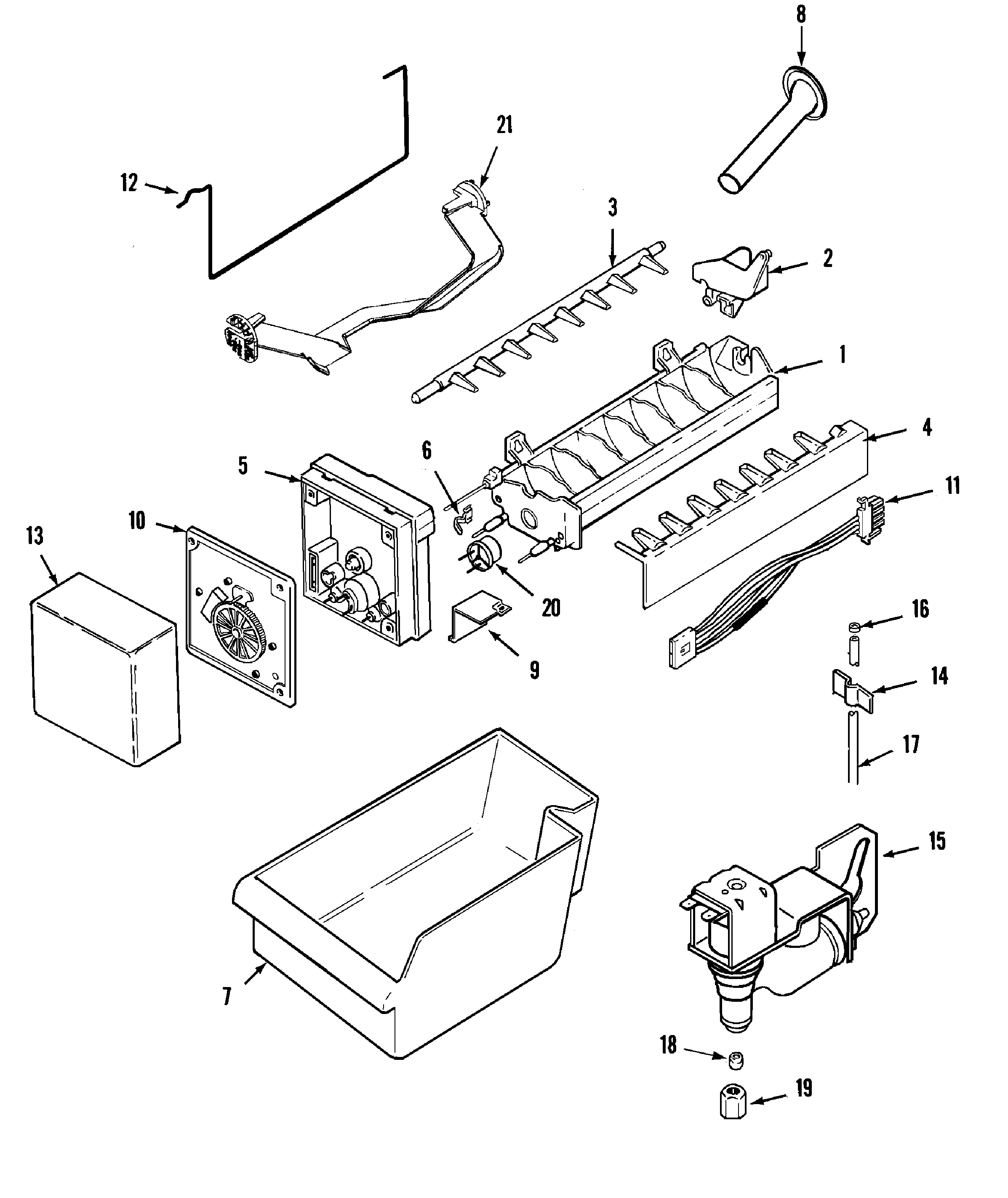 Crosley CT19F6FQ ice maker diagram