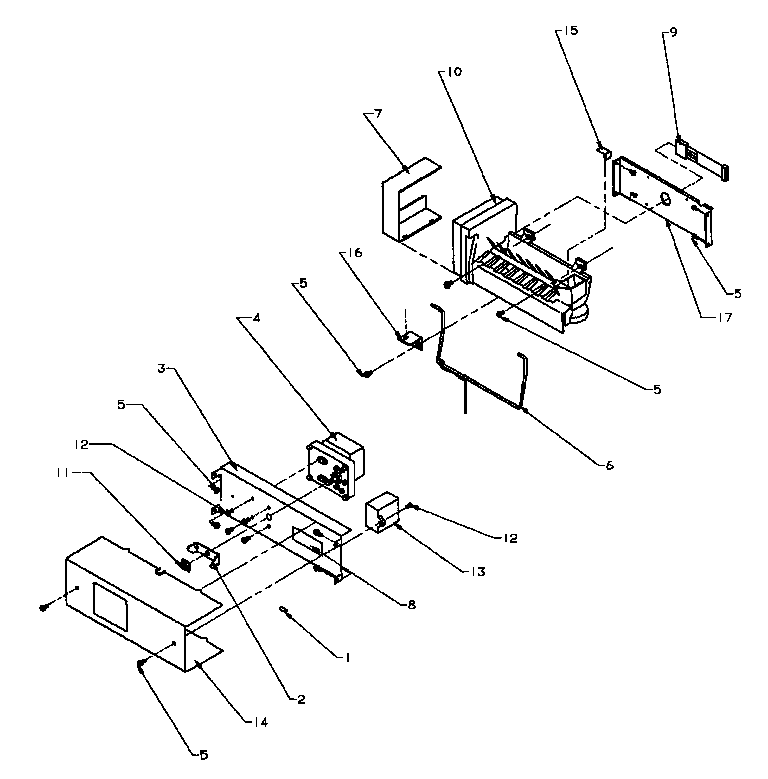 Amana SQD25N2L-P1181317WL ice maker diagram