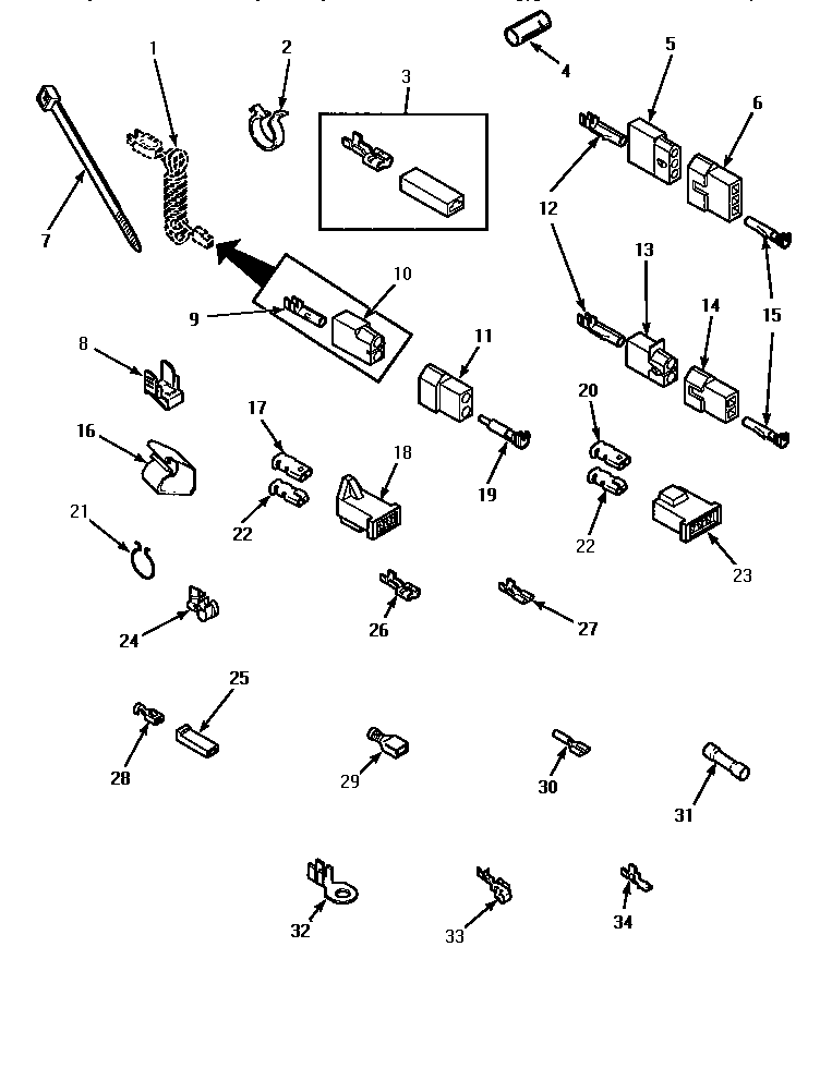 Amana LEM547L-P1176706WL terminals diagram