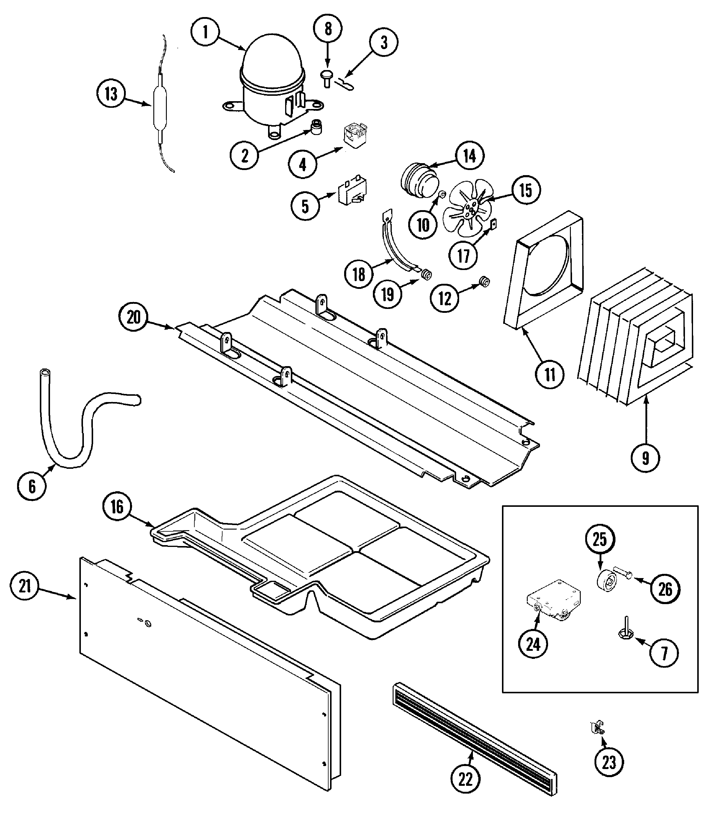Crosley CT21G6W compressor (rev 16) diagram