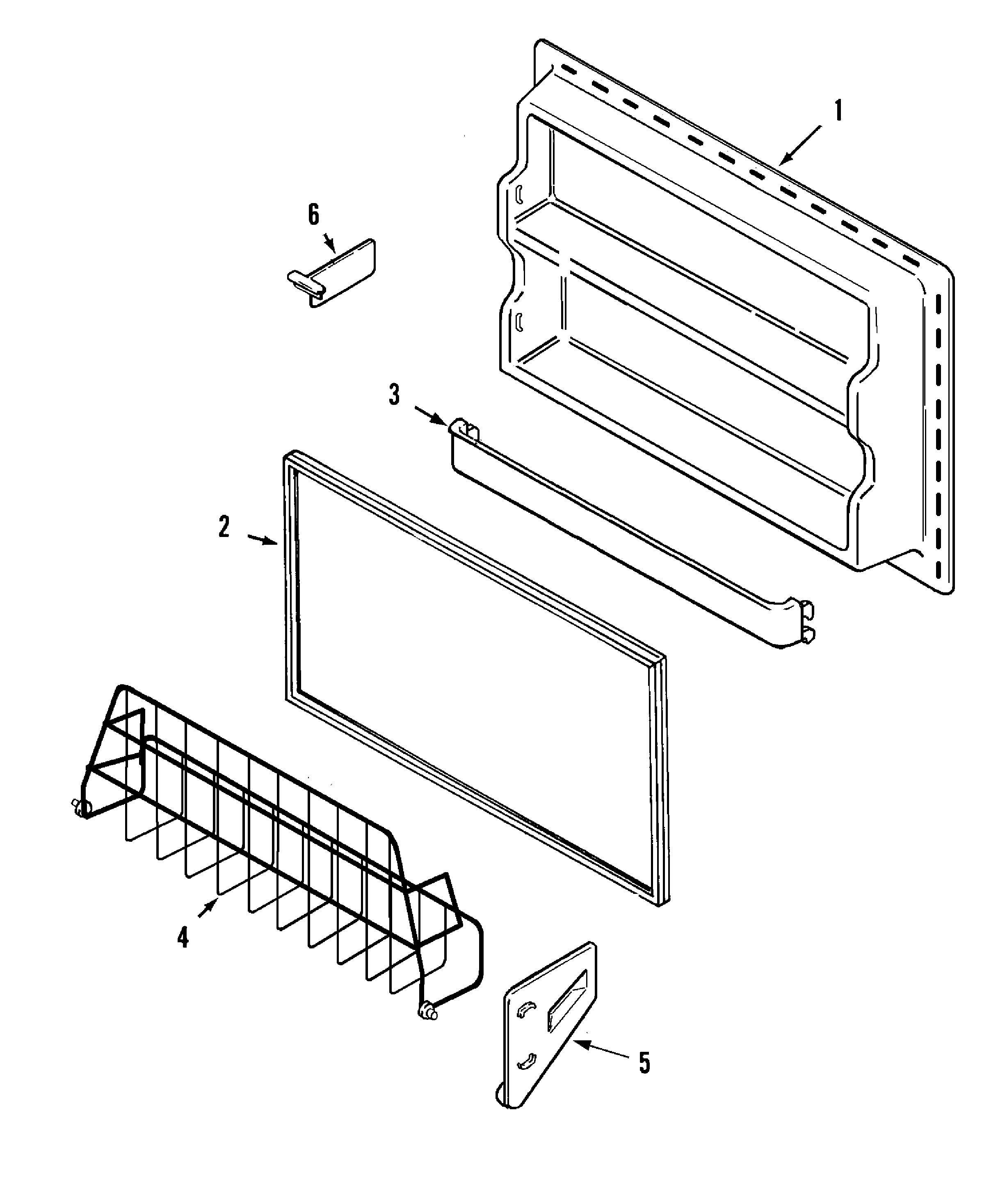 Maytag MTF1956GEQ freezer inner door diagram