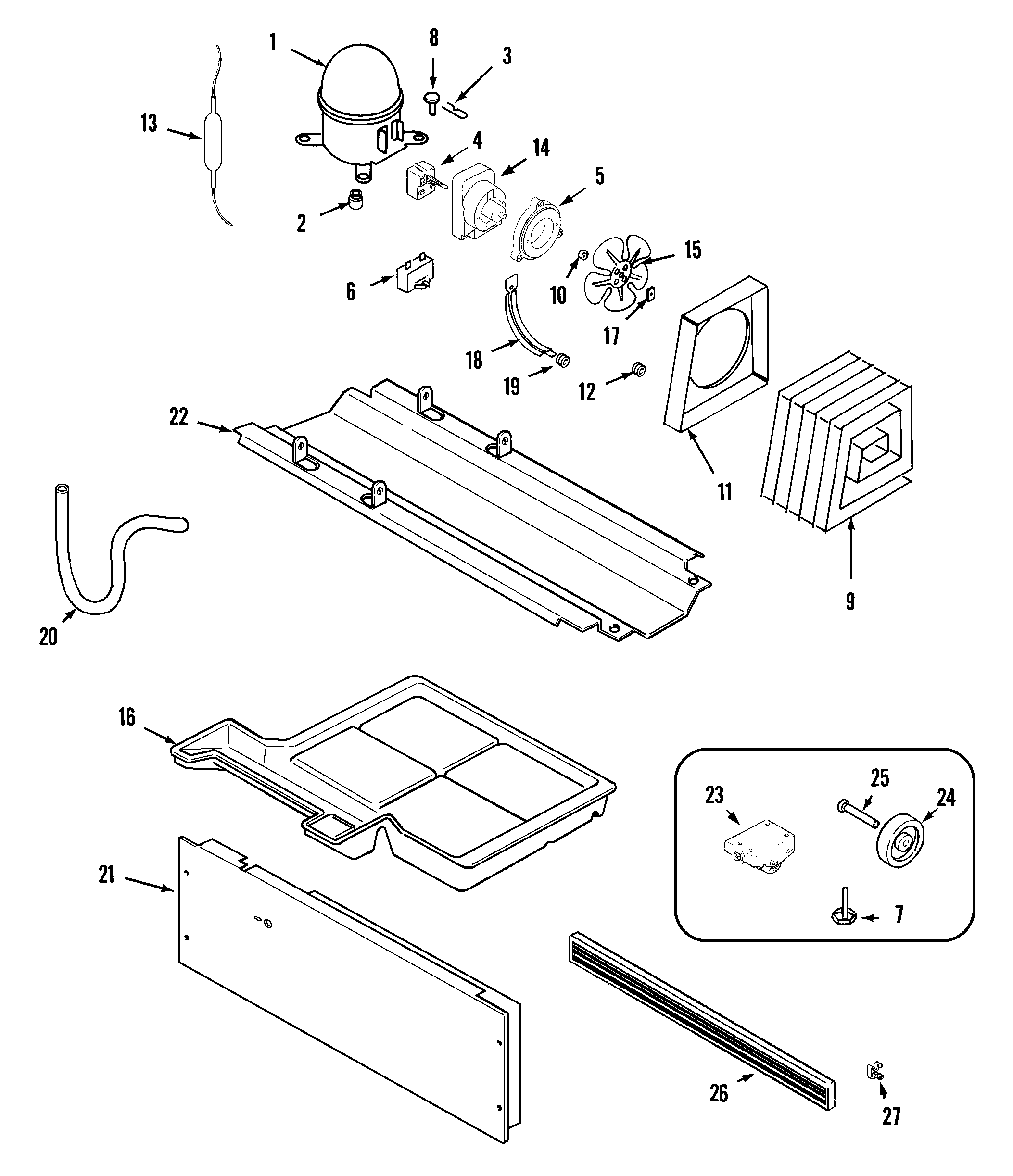Maytag MTF1956GEQ compressor (rev 12) diagram
