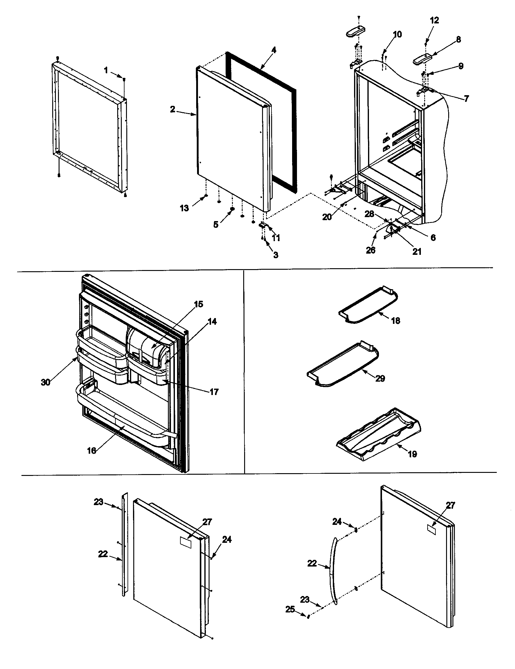 Amana ARB2557CC-PARB2557CC0 refrigerator door diagram