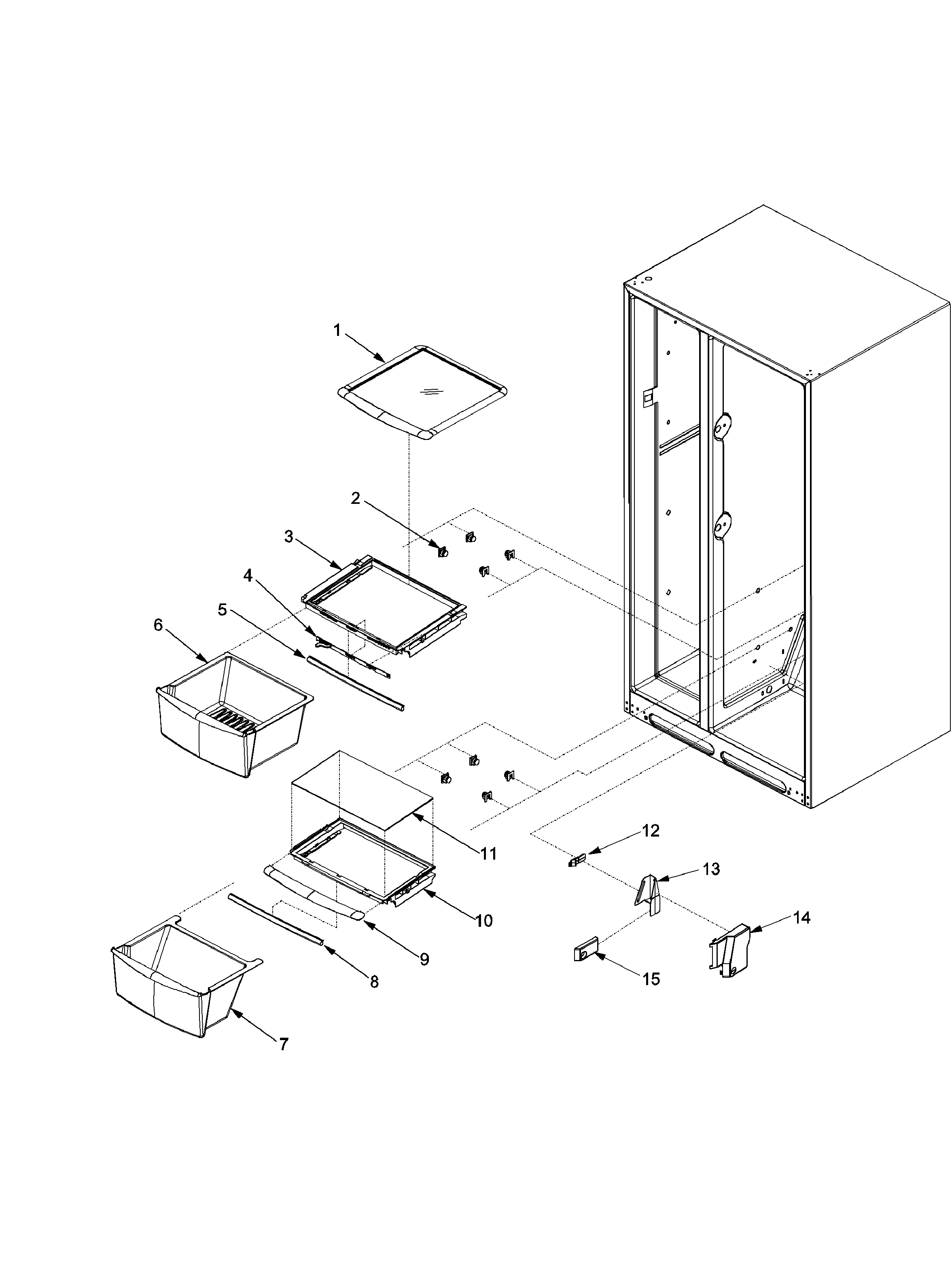 Kenmore 59653469301 crisper assy diagram
