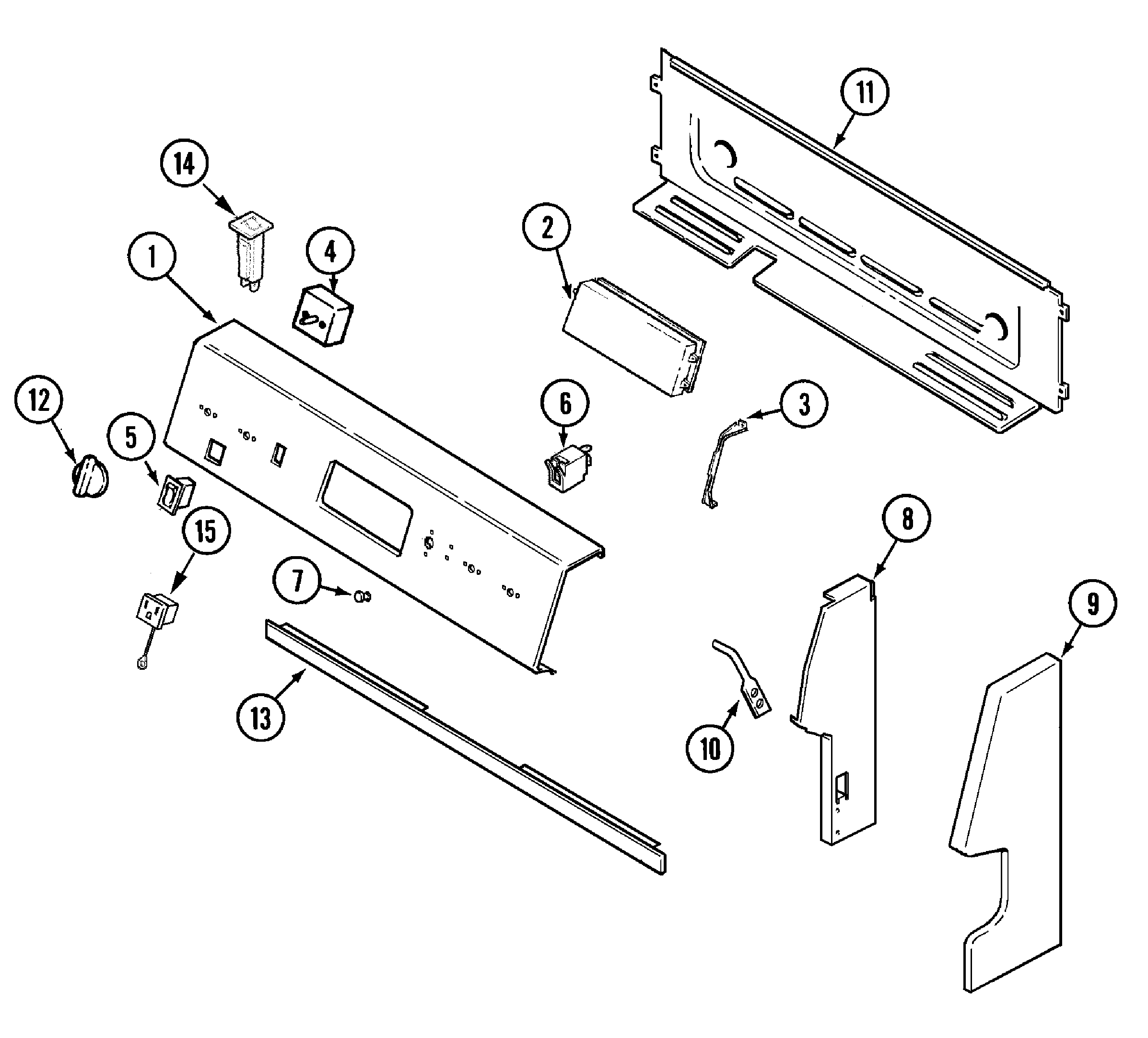 Crosley CE35110BCV control panel diagram