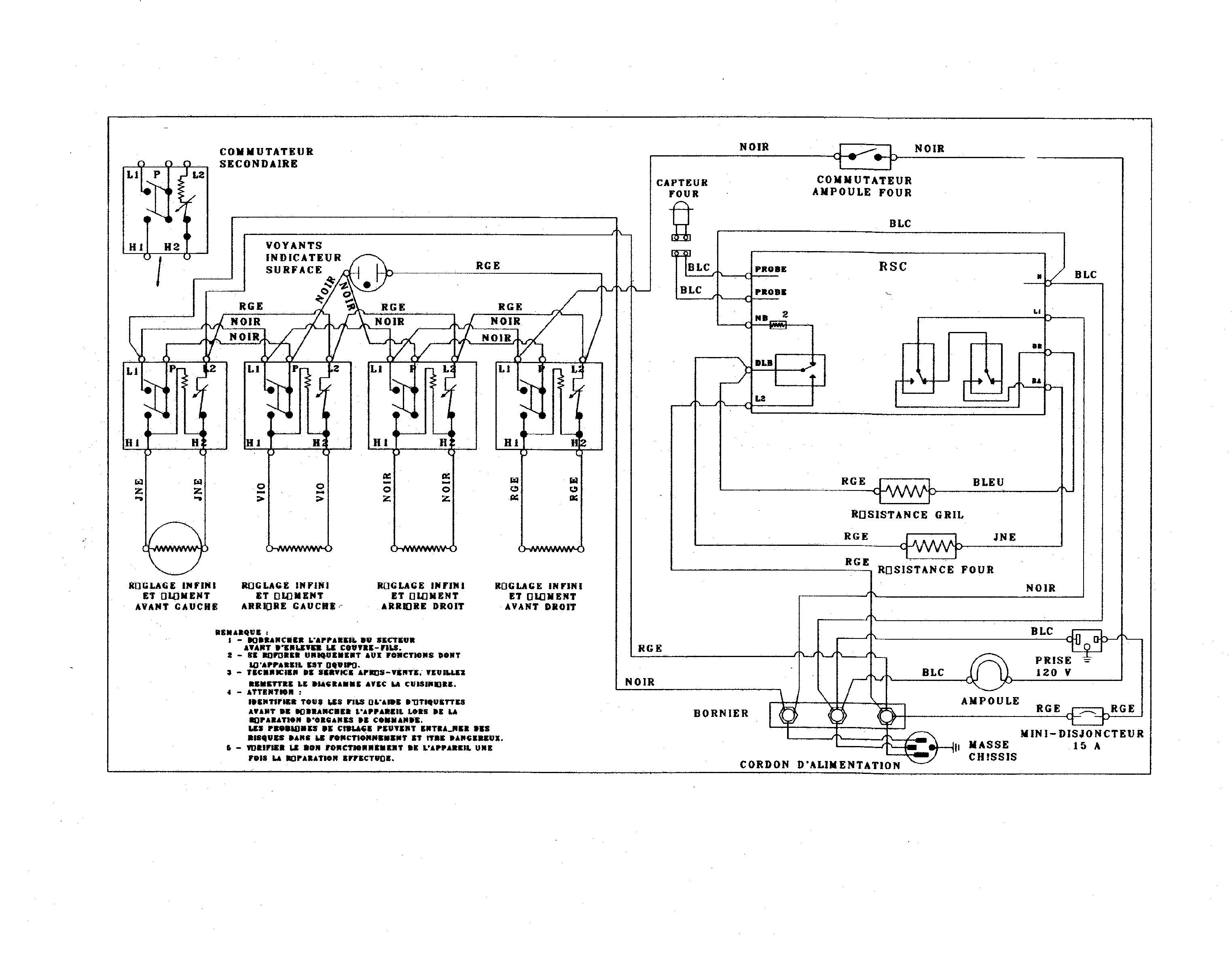 Crosley CE35110BCV wiring information (fch) diagram