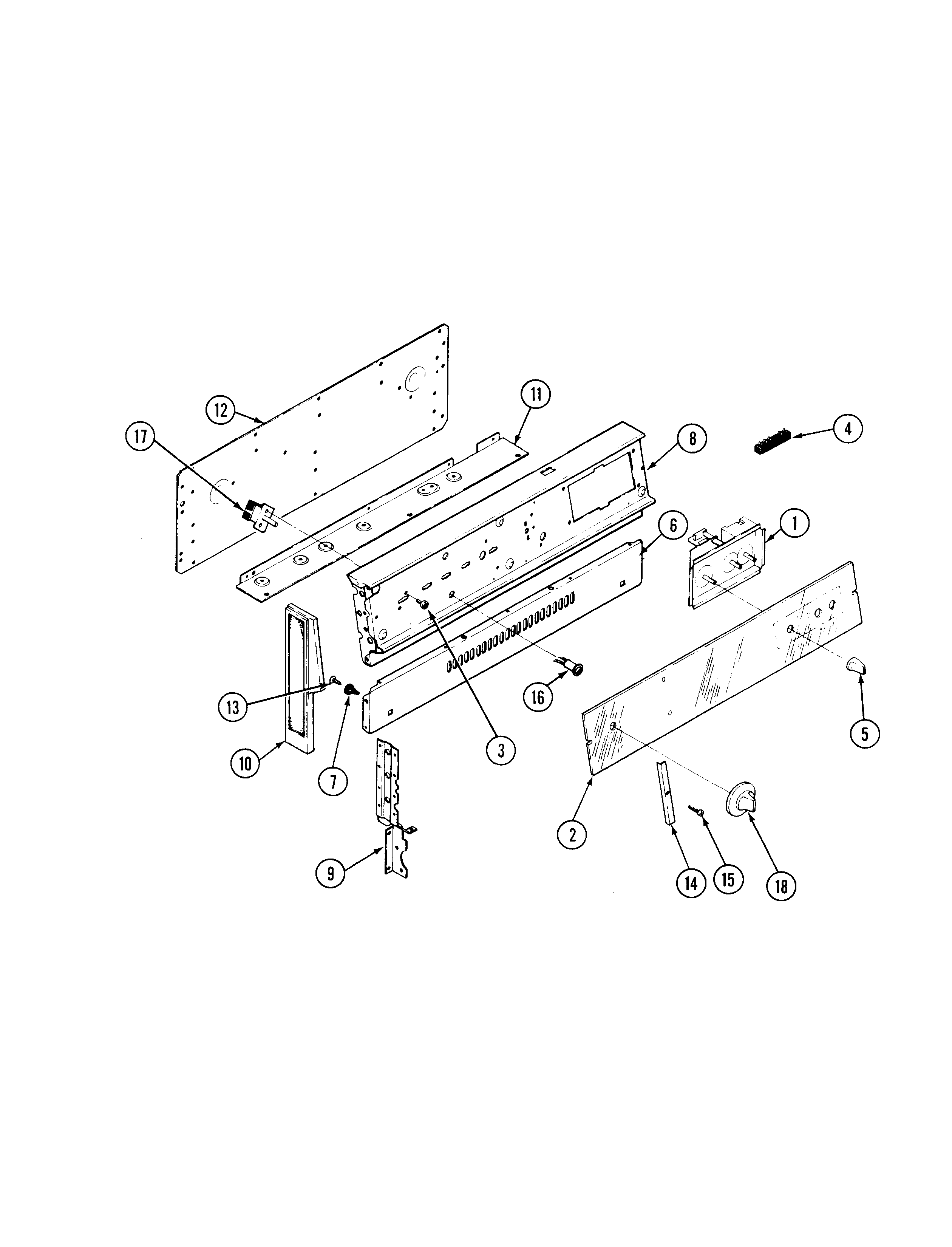Maytag LCRG560 control panel diagram