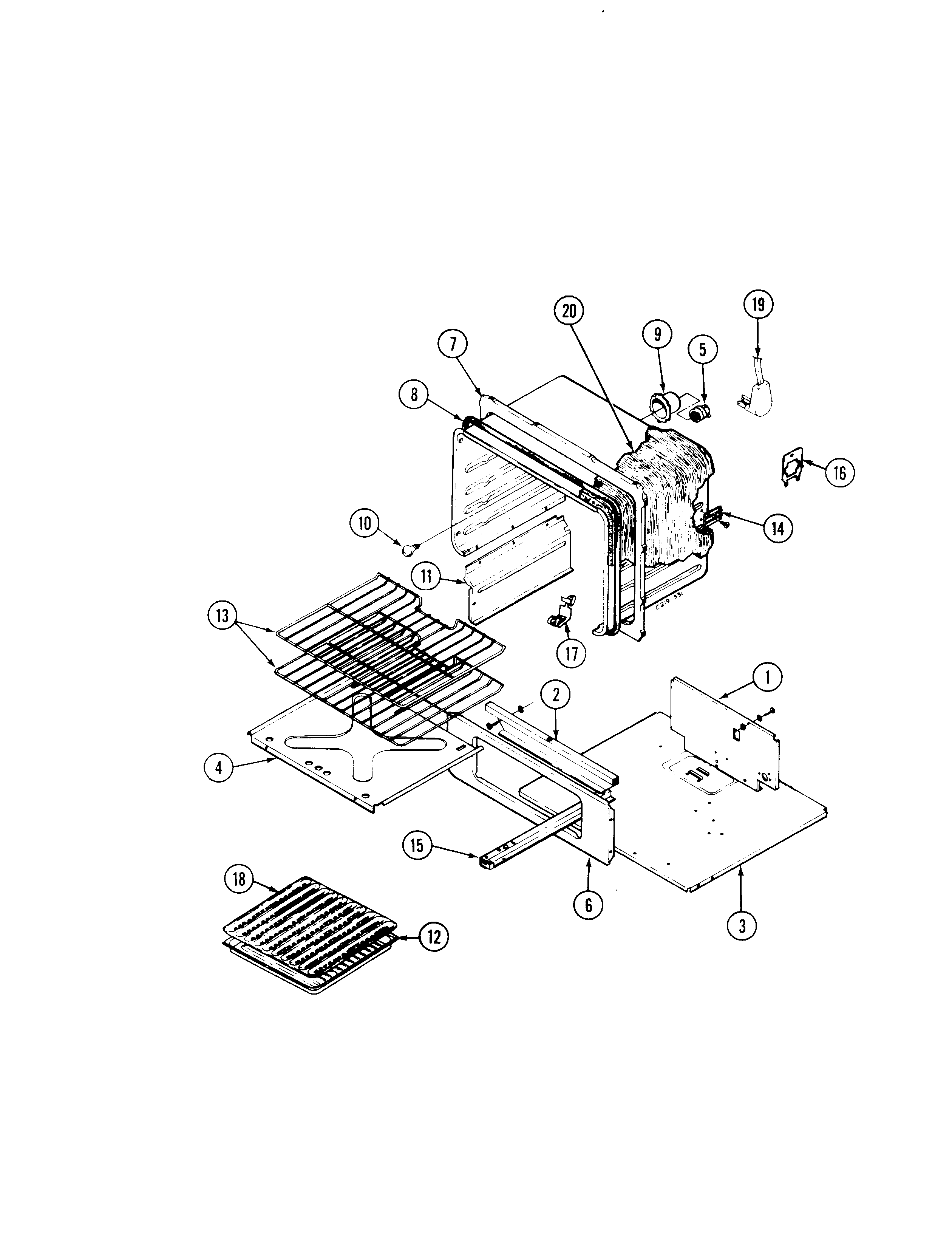 Maytag LCRG560 oven diagram