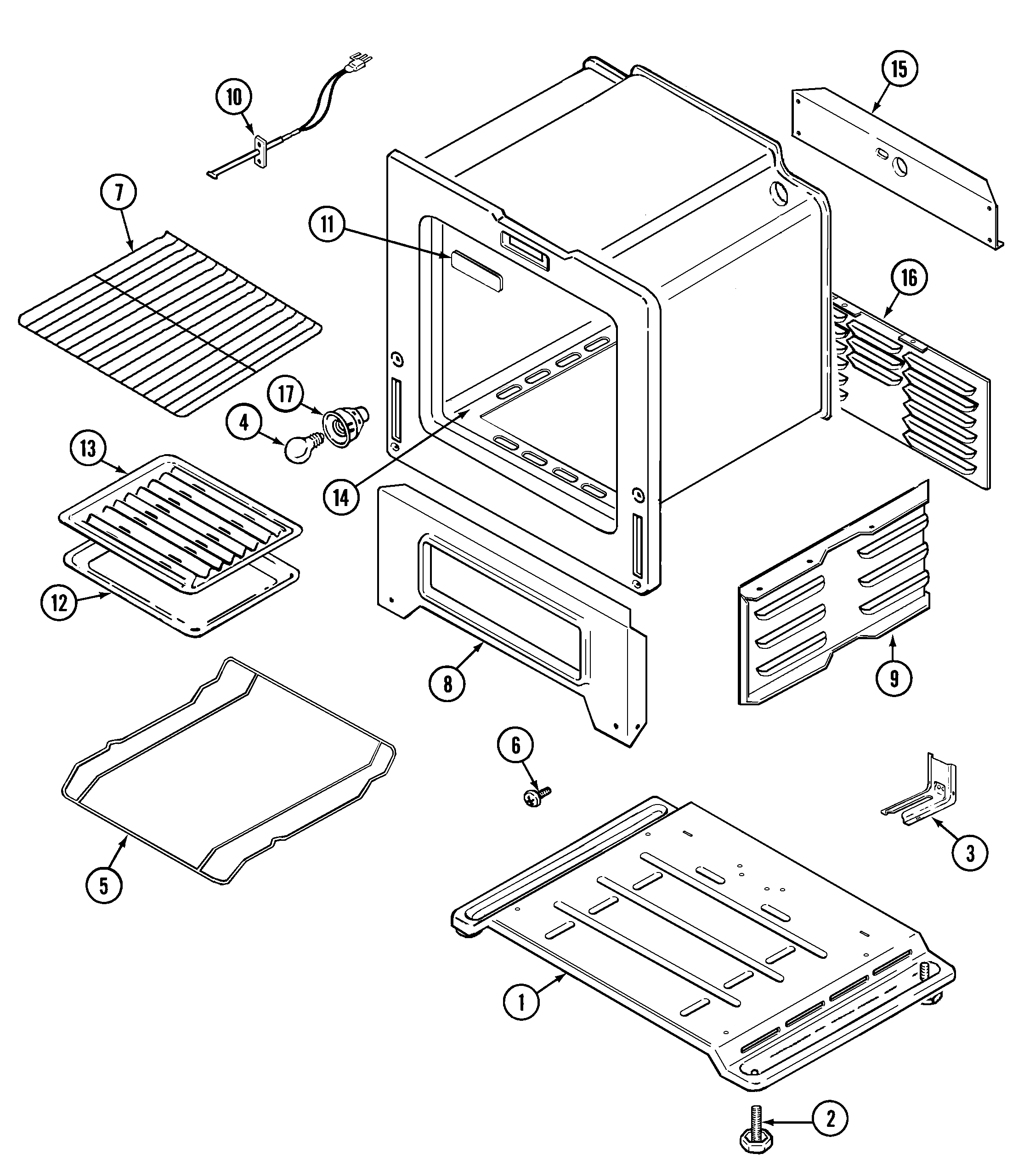 Crosley C31315VBV oven/base diagram