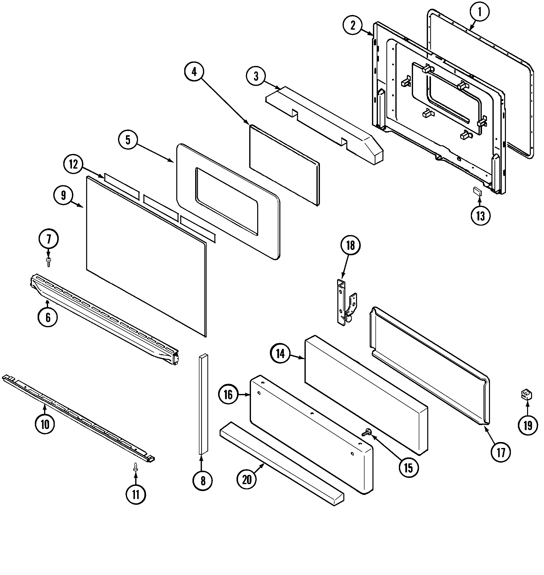 Crosley C31315VBV door/drawer diagram