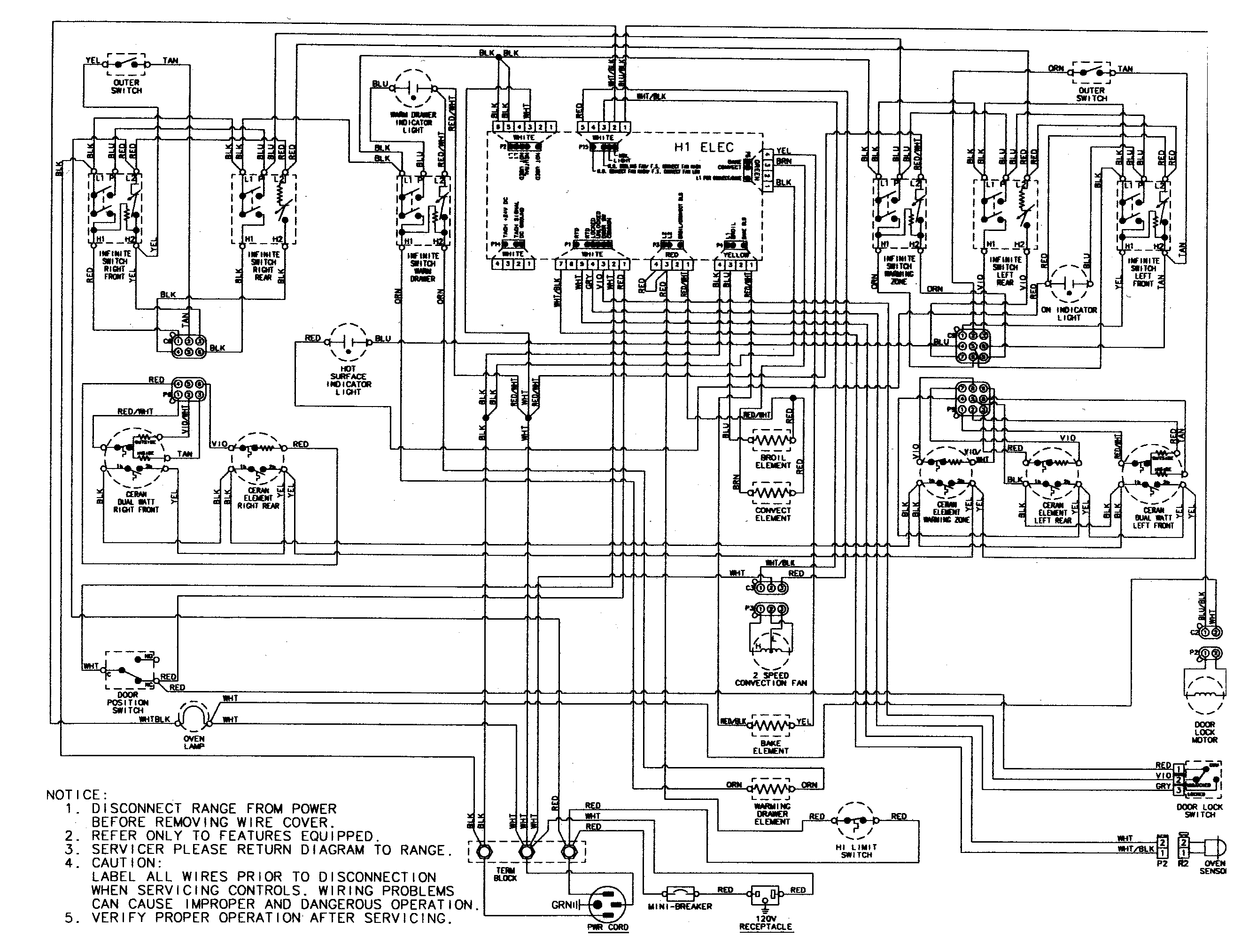 Crosley CE35111AAT wiring information (at various series) diagram