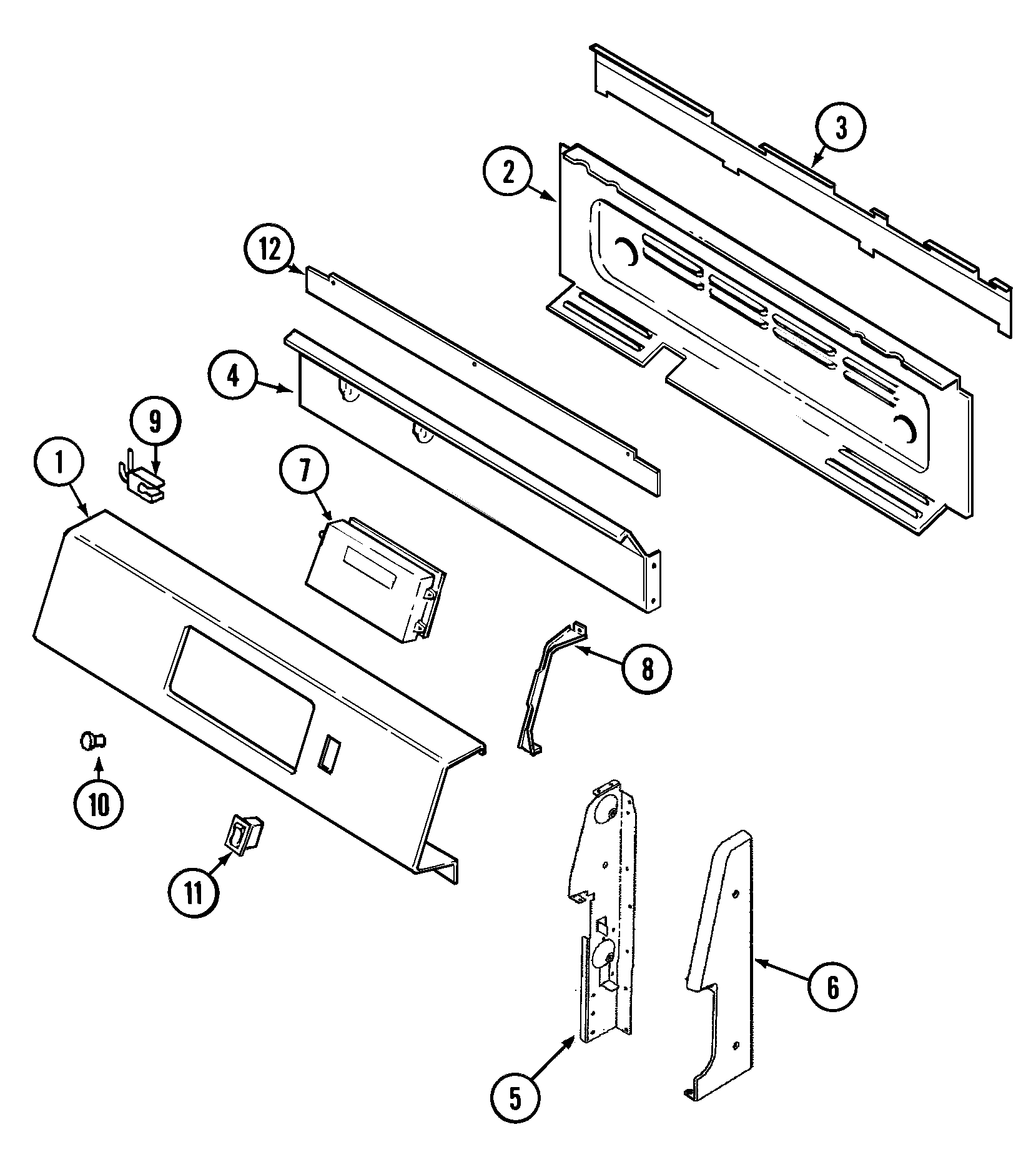 Maytag MLR4410BXL control panel diagram