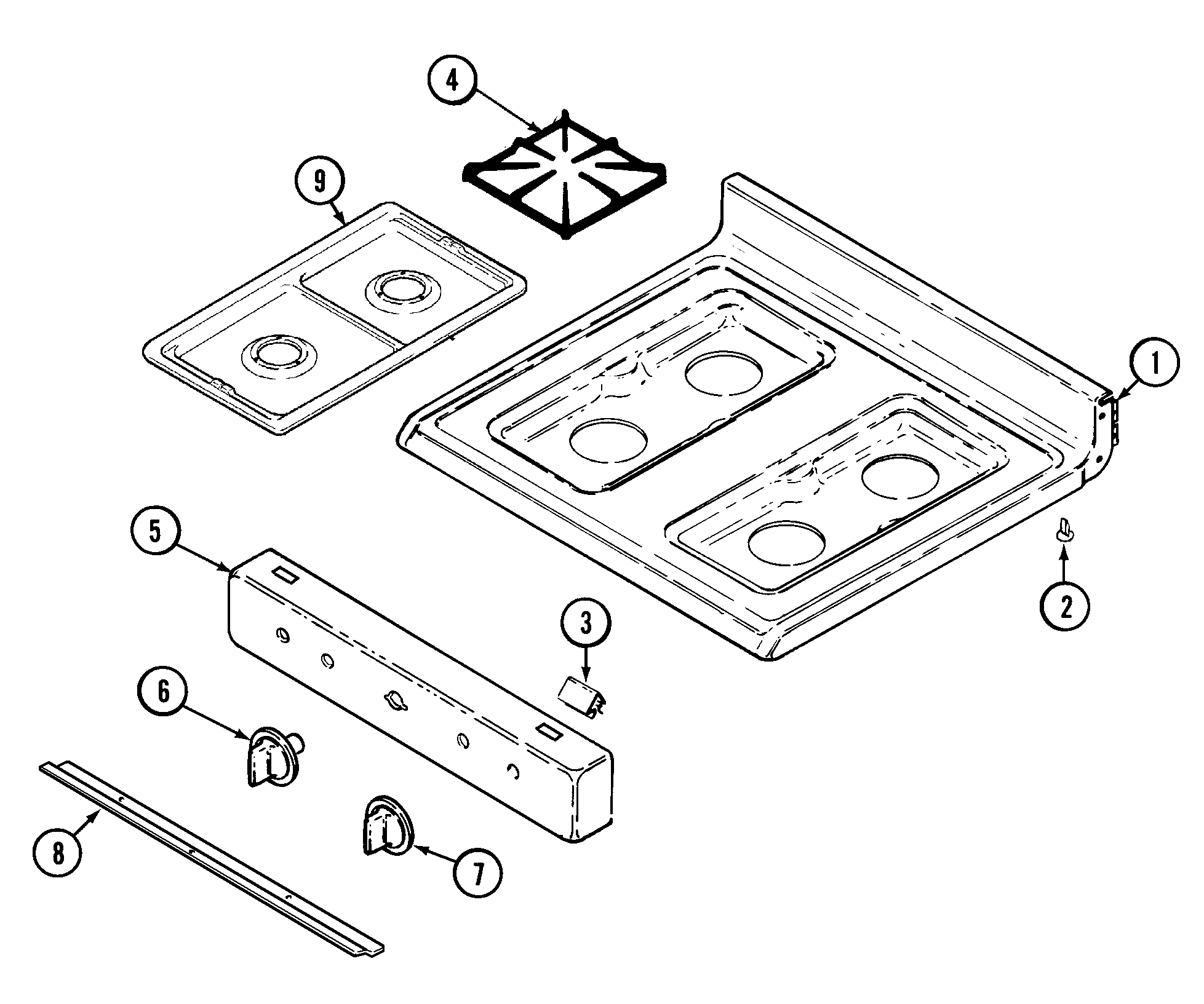 Crosley C31113XAA top assembly diagram