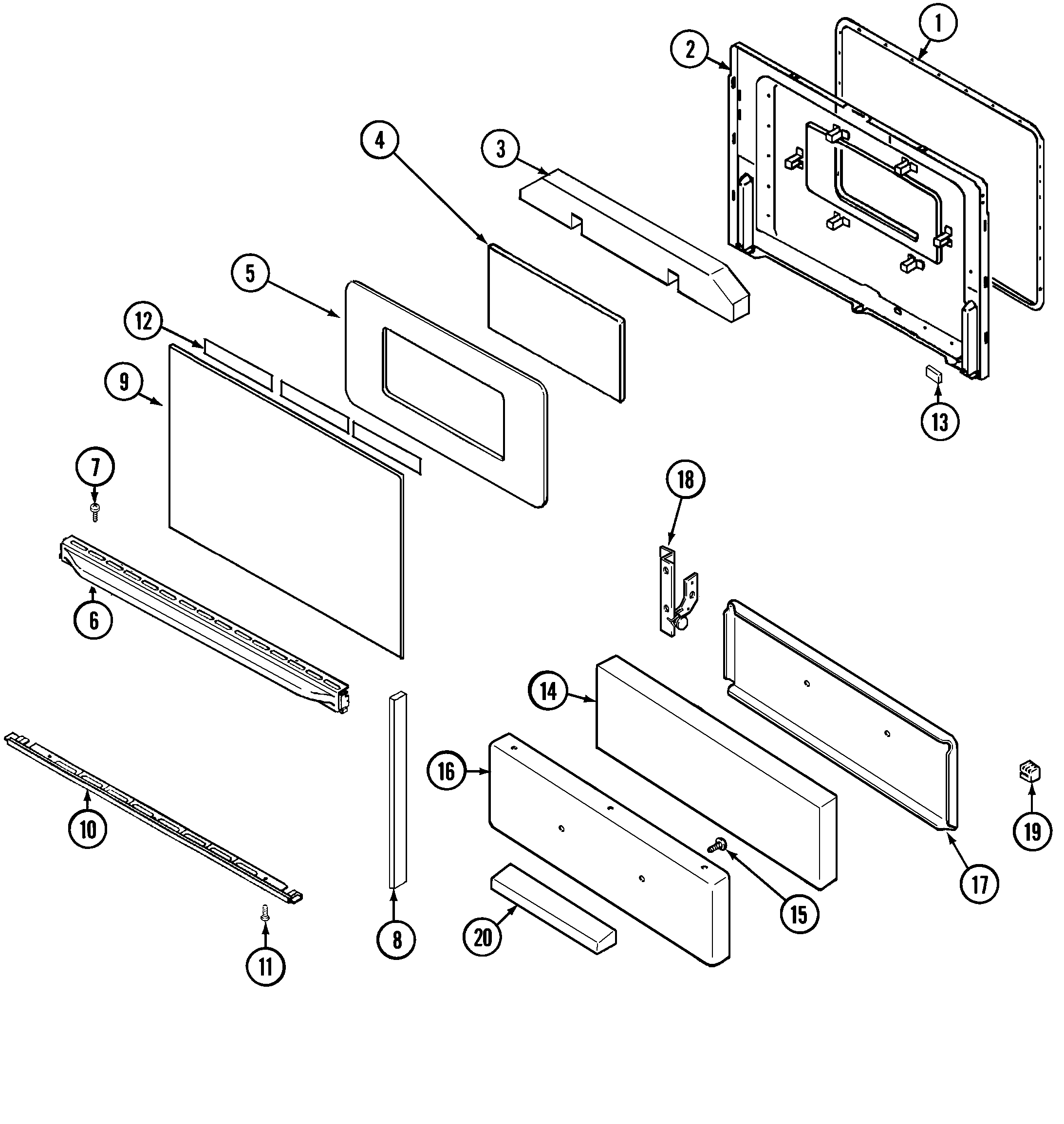 Crosley C31113XAA door/drawer diagram