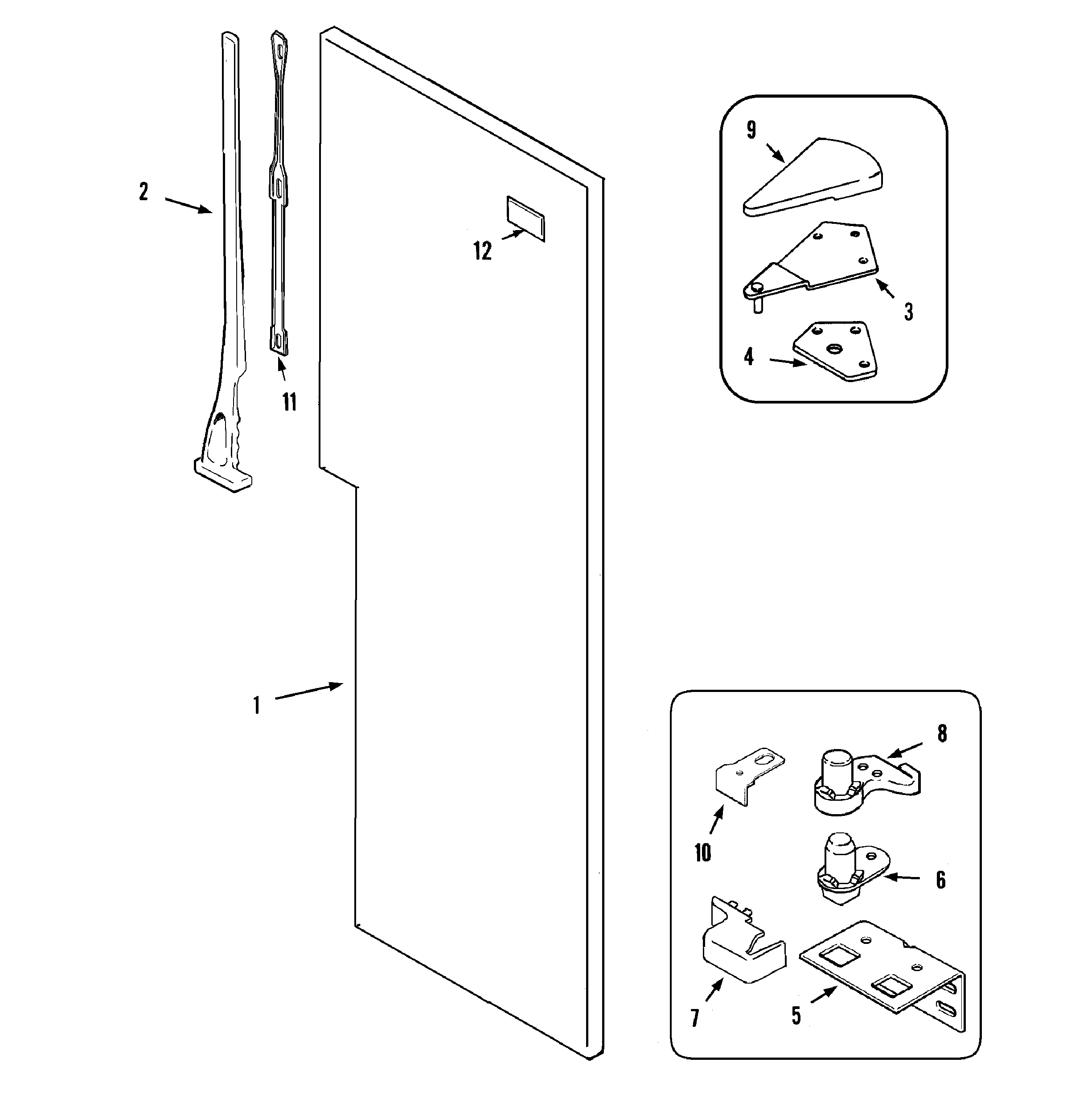 Maytag GZ2727GEHB fresh food outer door diagram