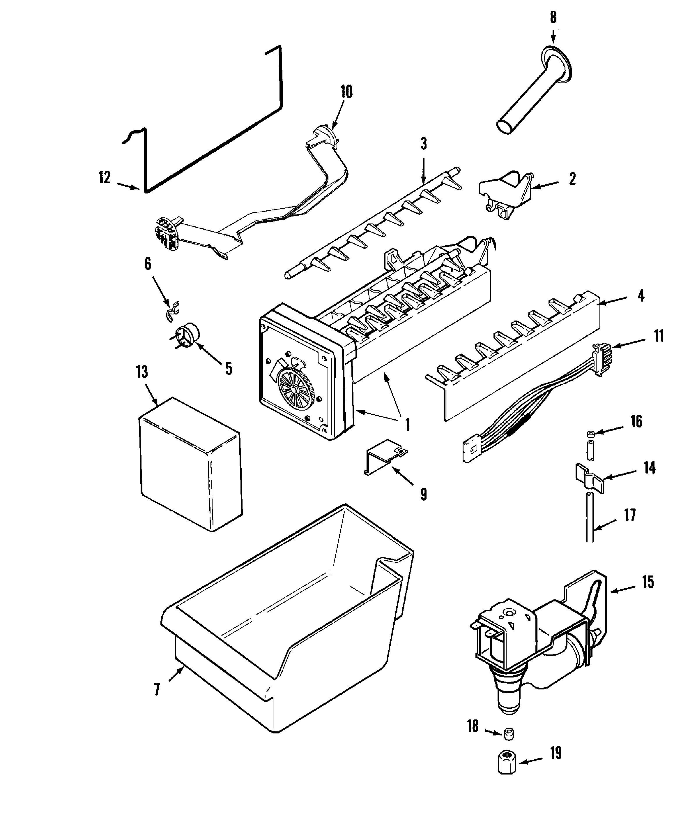 Maytag MTF2176HRW ice maker diagram