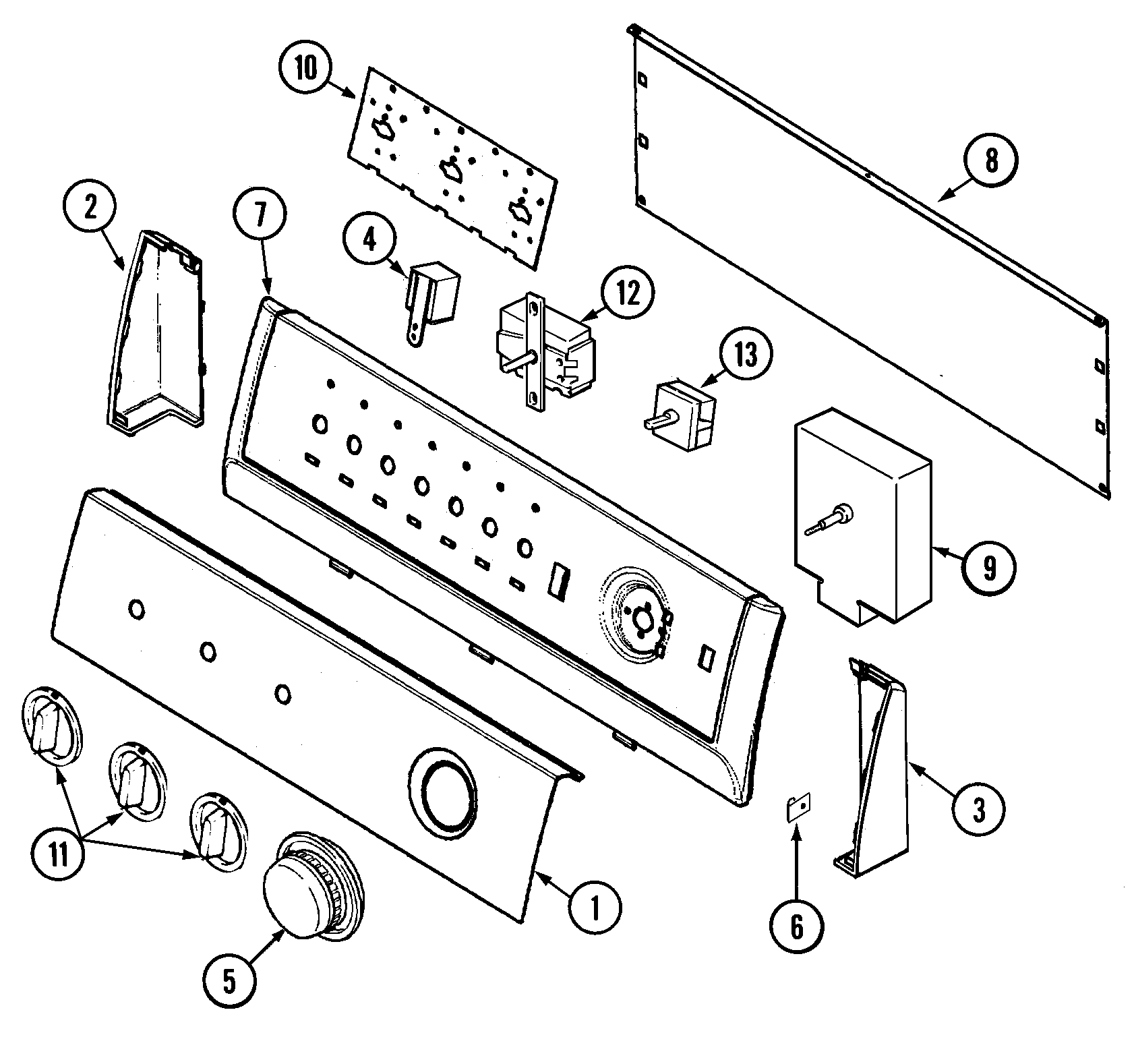 Admiral LNC7766A00 control panel diagram