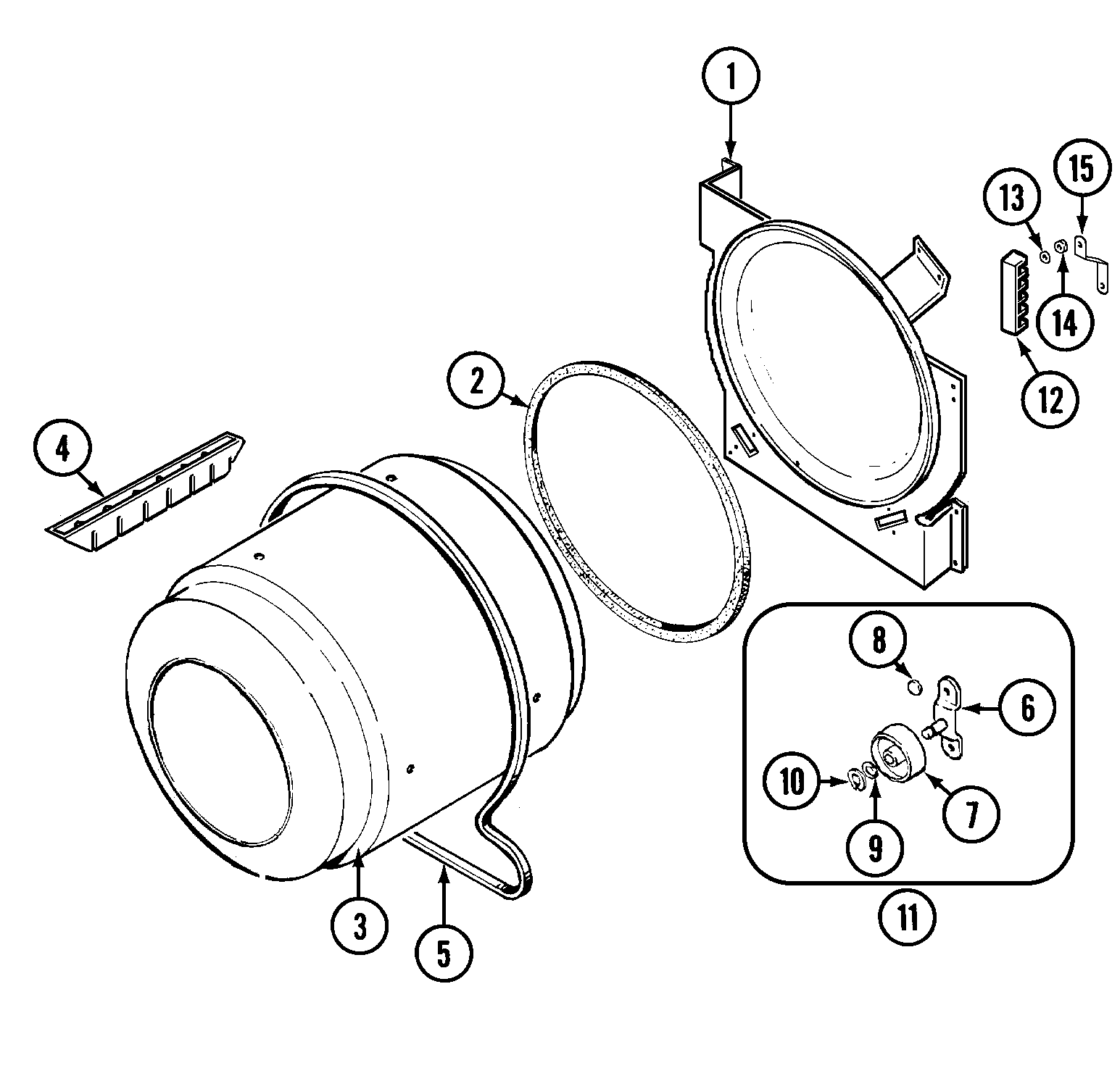 Maytag PYE3200AGW tumbler diagram