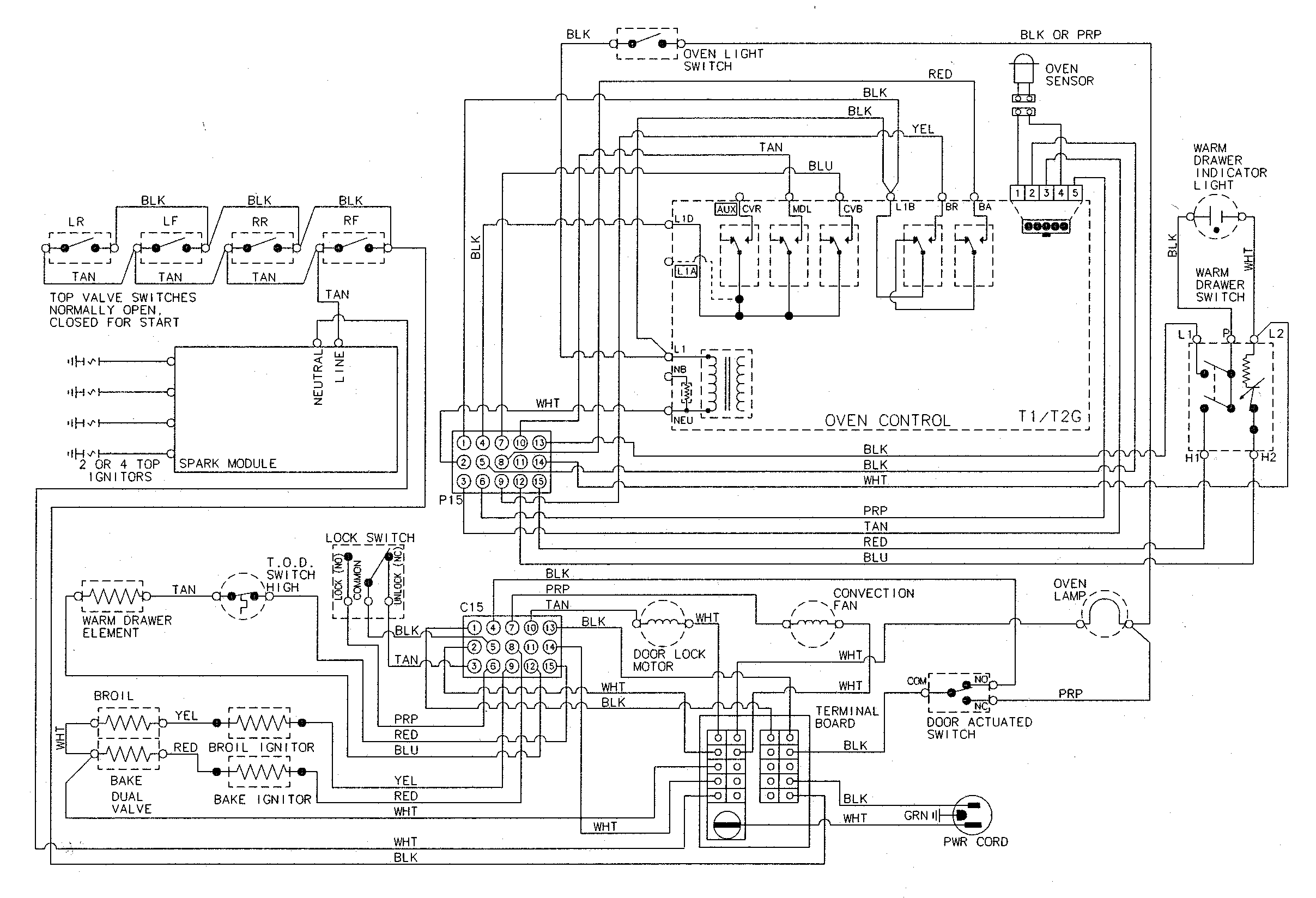 Maytag MGR5880BDQ wiring information diagram