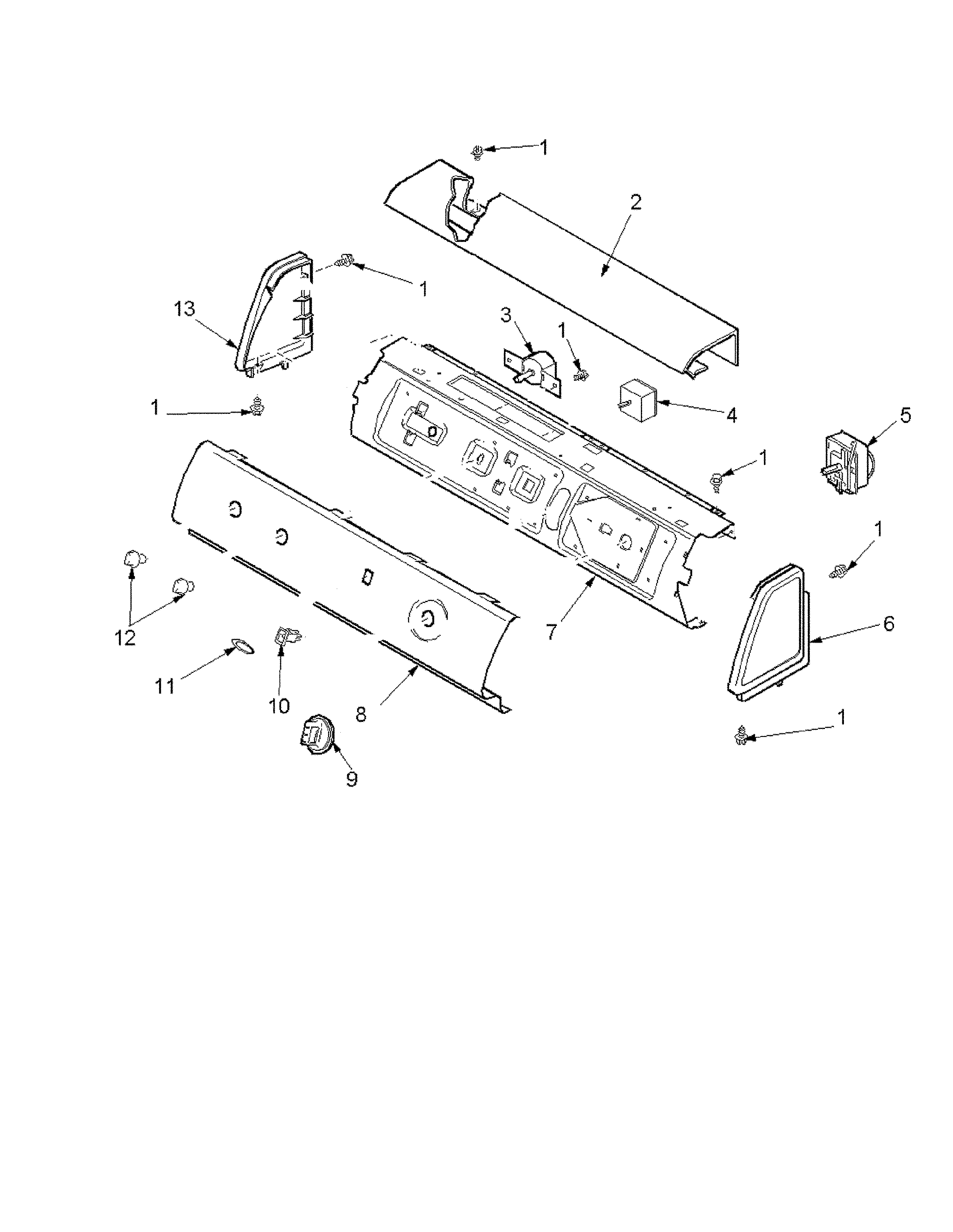 Amana ALG643RBC control panel diagram