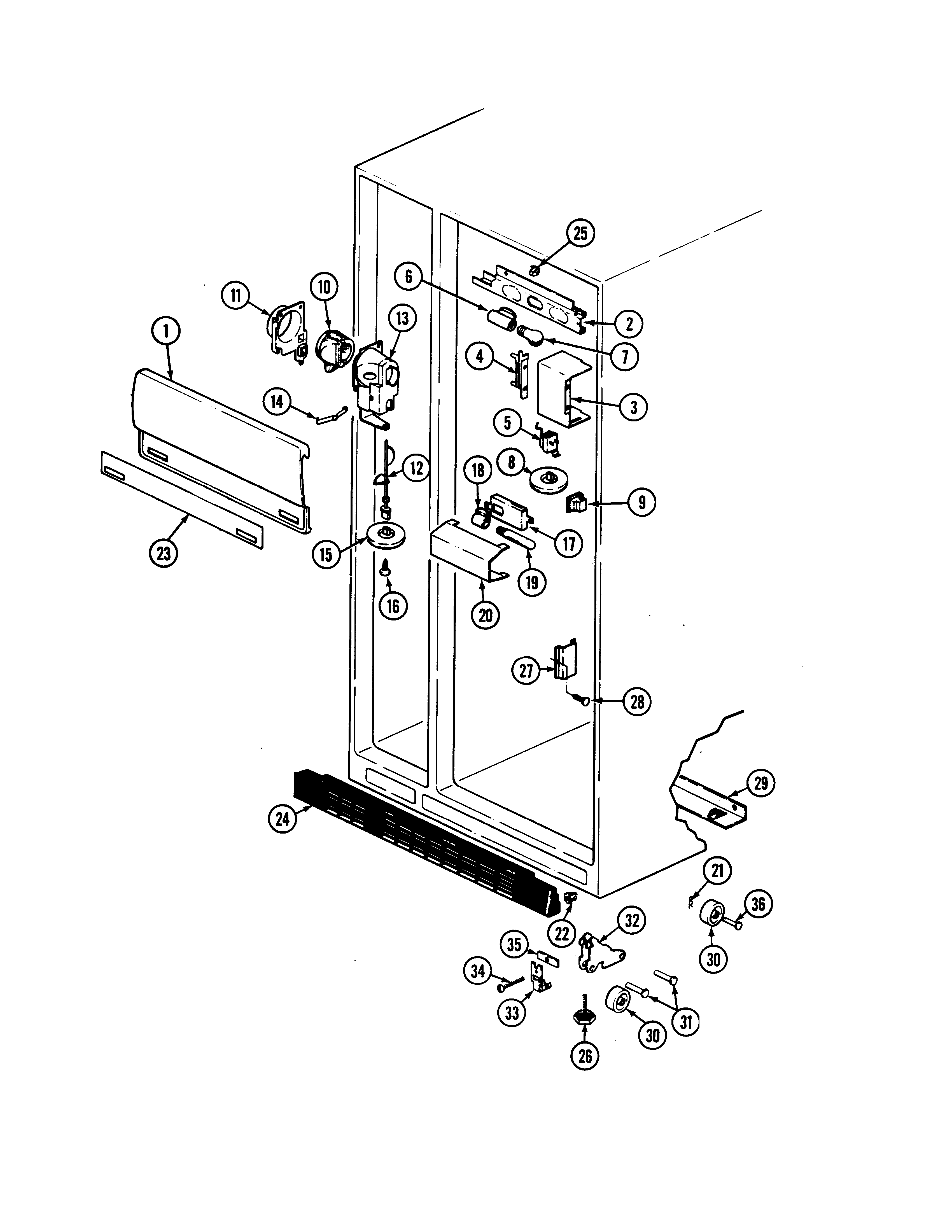 Amana JRSD247W-DQ81A fresh food compartment diagram