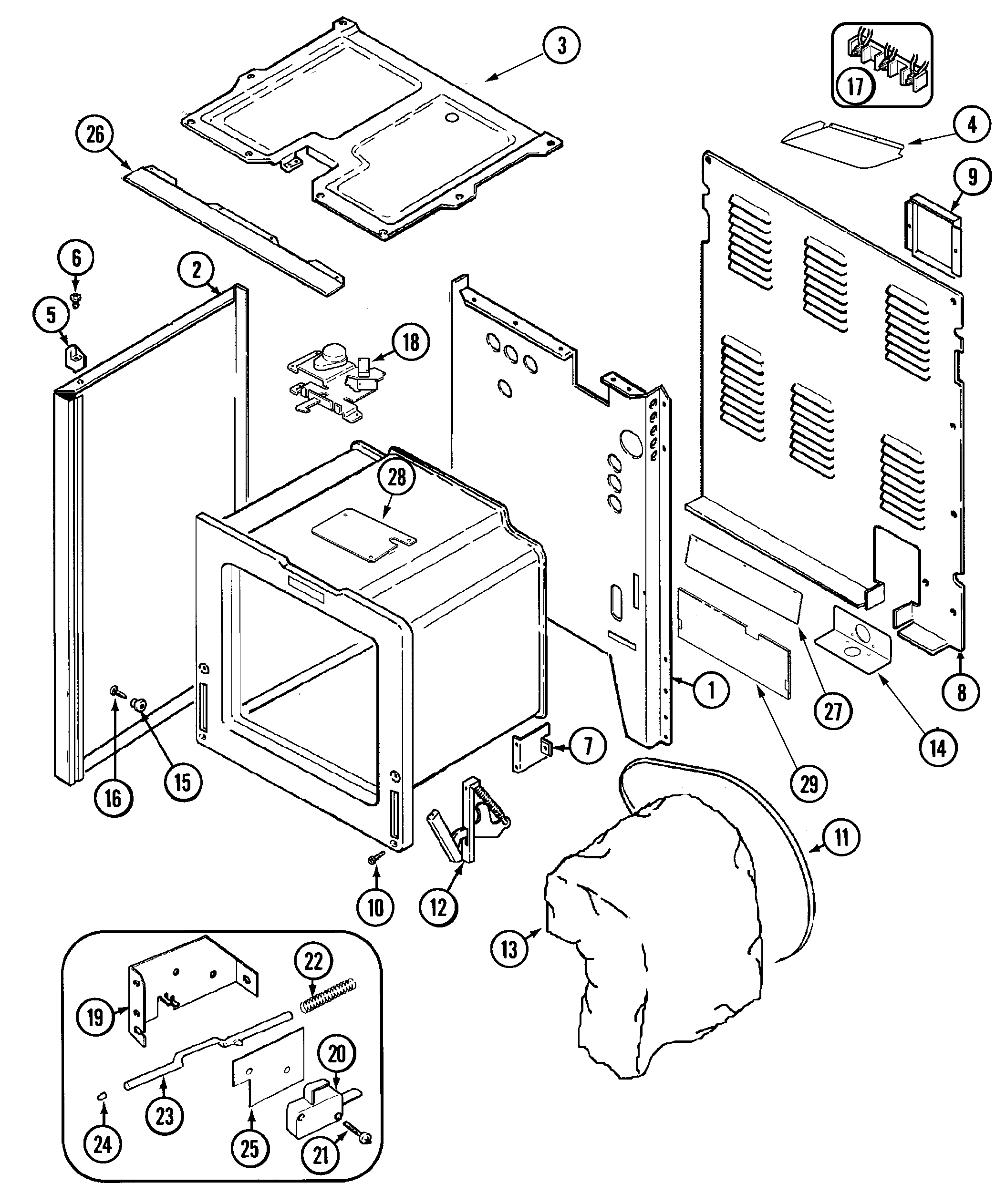 Jenn-Air JER8750BAW body diagram