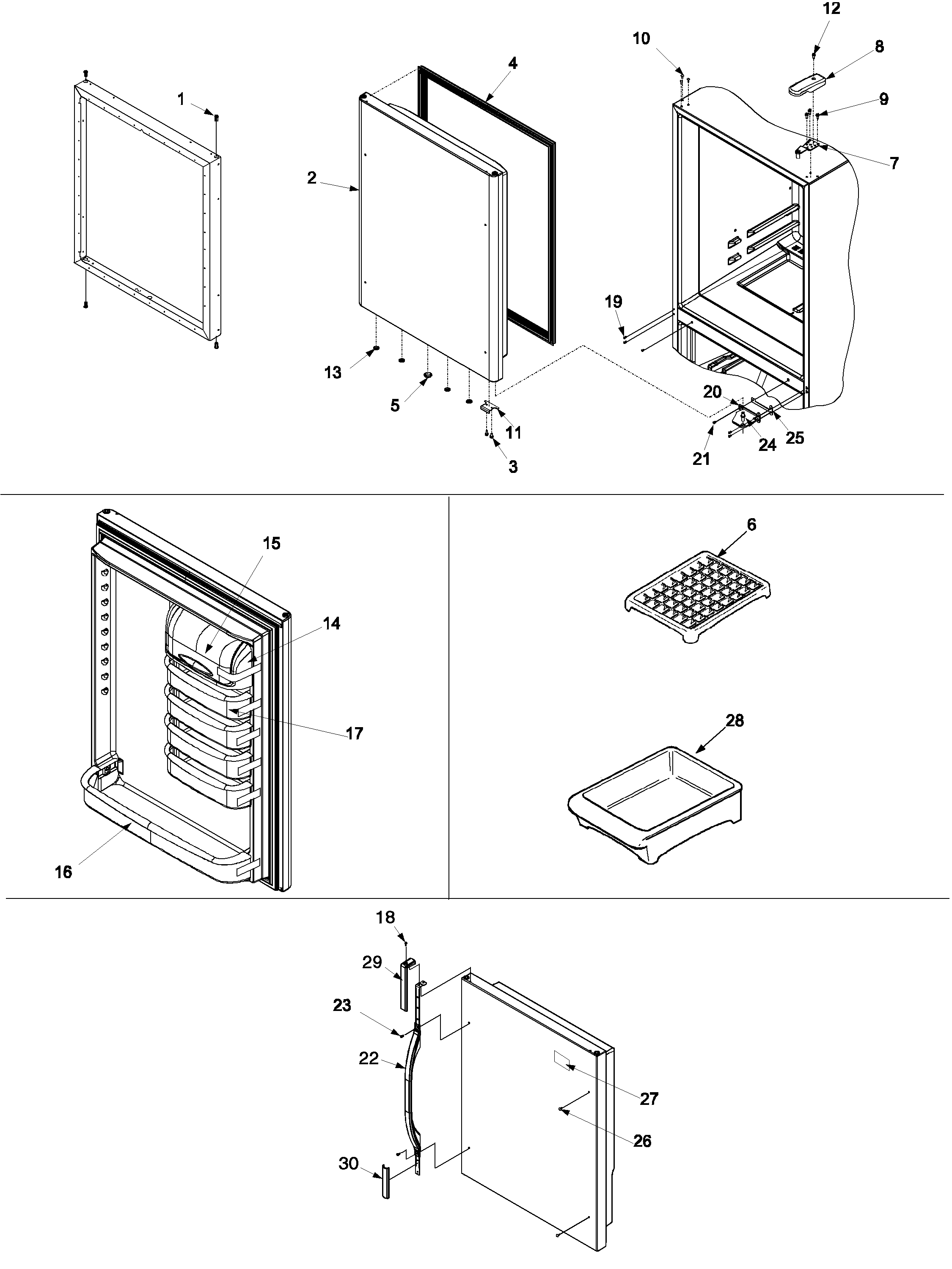 Maytag PBB1951GRW-PPBB1951GW0 refrigerator door diagram