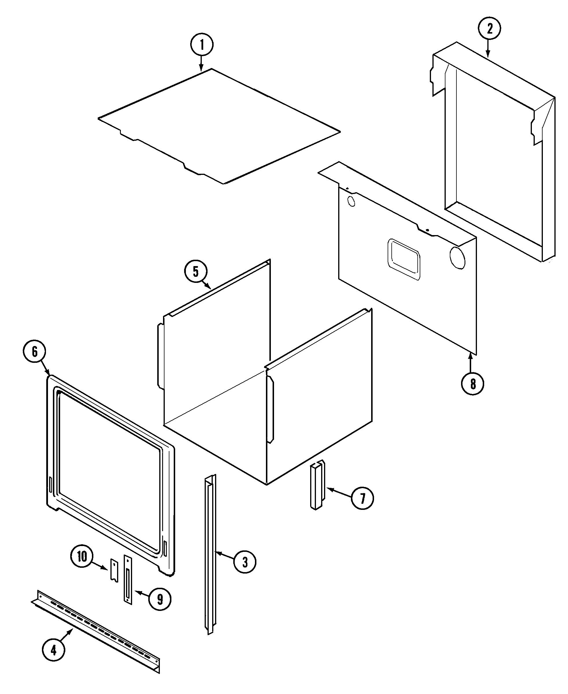 Jenn-Air W30400BC body diagram