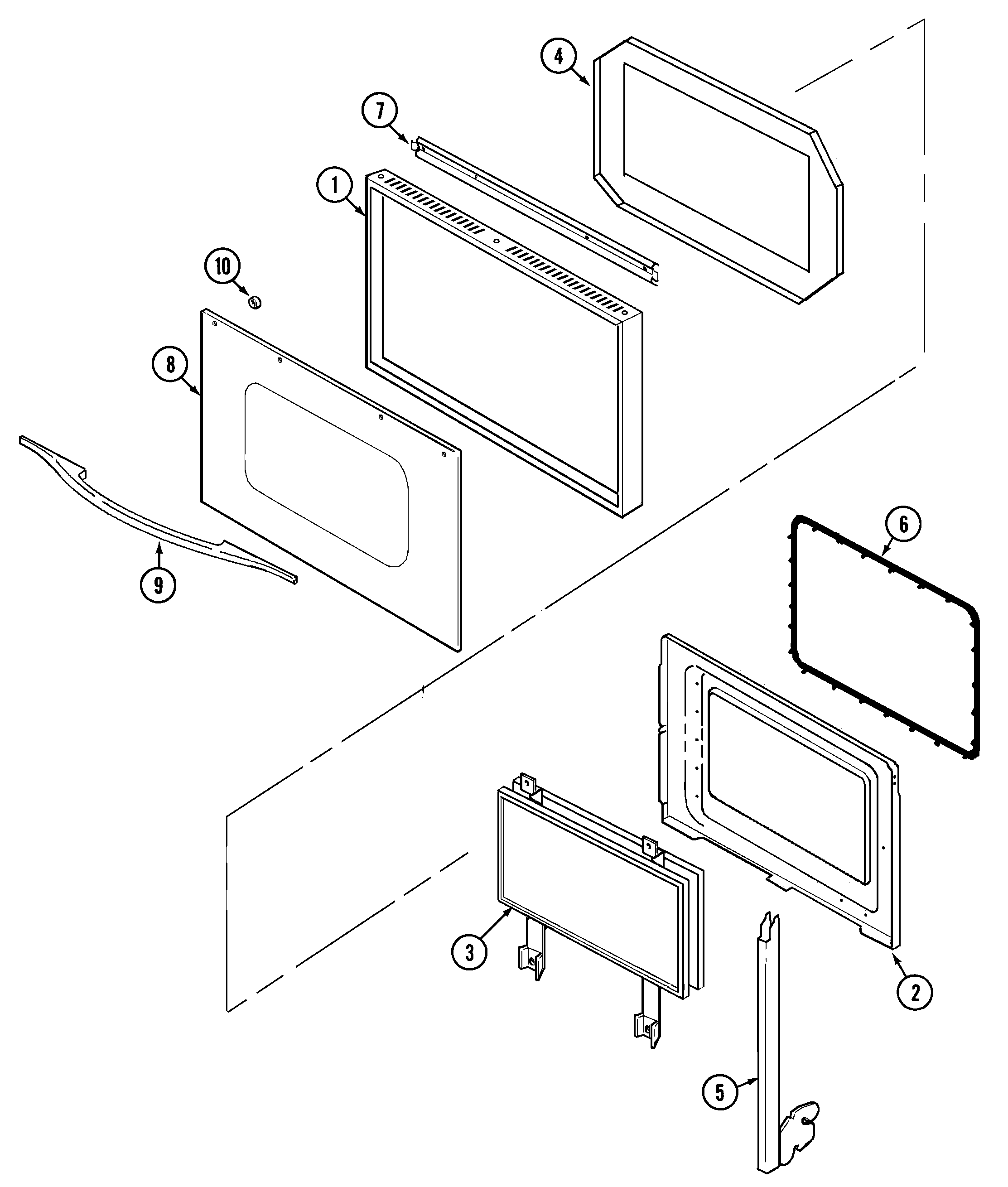 Jenn-Air W30400BC door diagram
