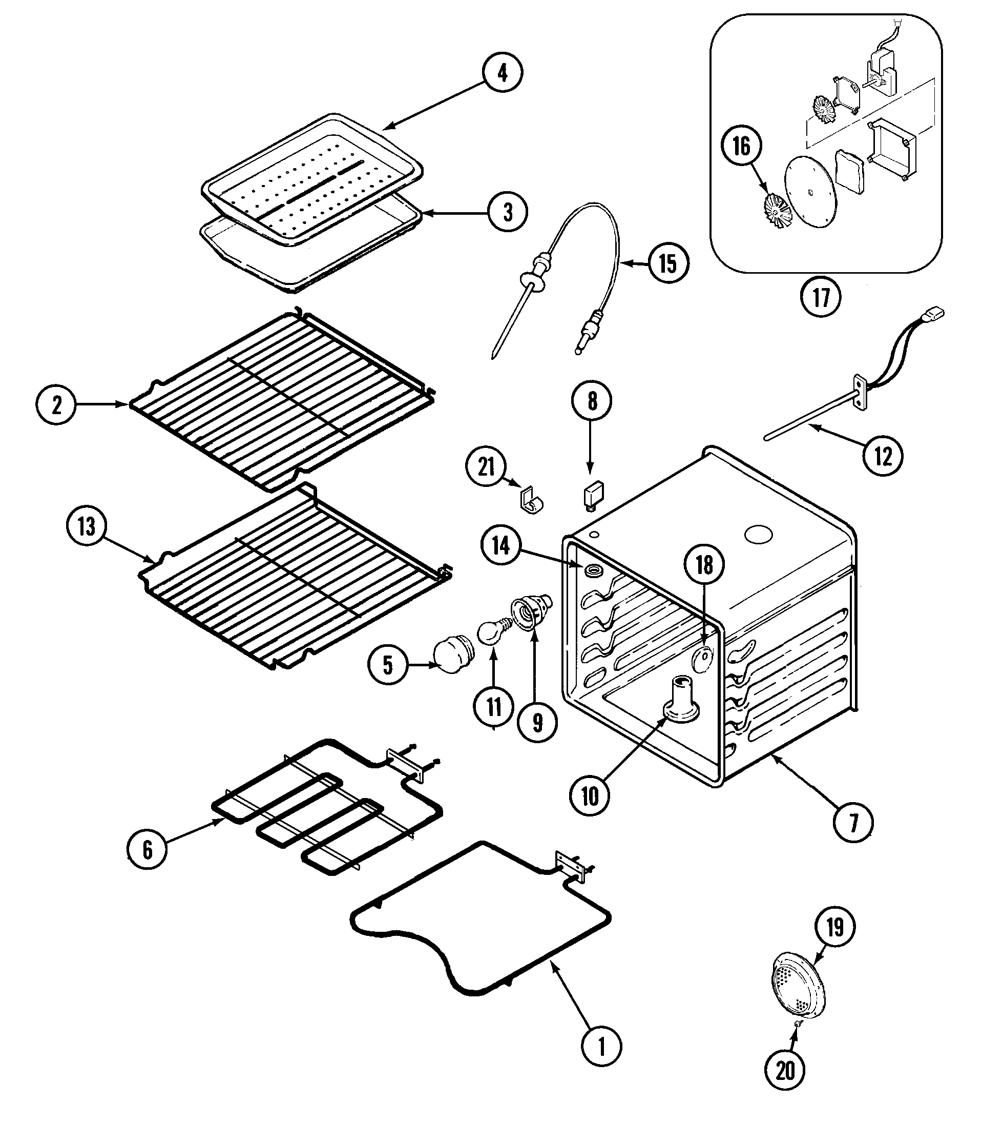 Jenn-Air W30400BC oven diagram