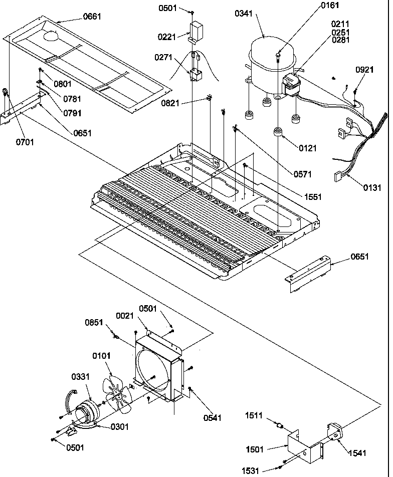 Amana SR25TW-P1194002WW machine compartment diagram
